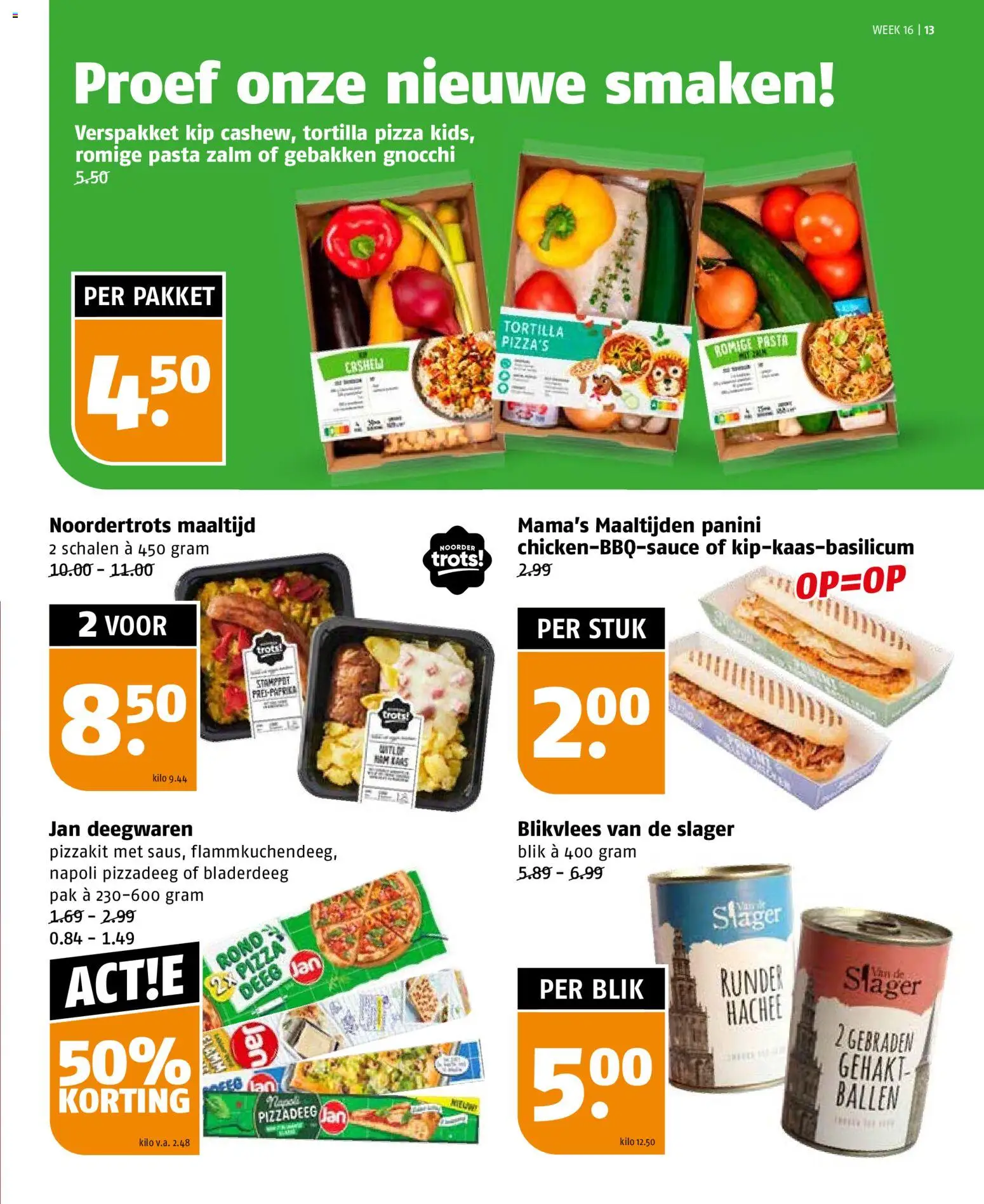 {H1} | Pagina: 13 | Producten: Pizza, Zalm, Tortilla, Kip