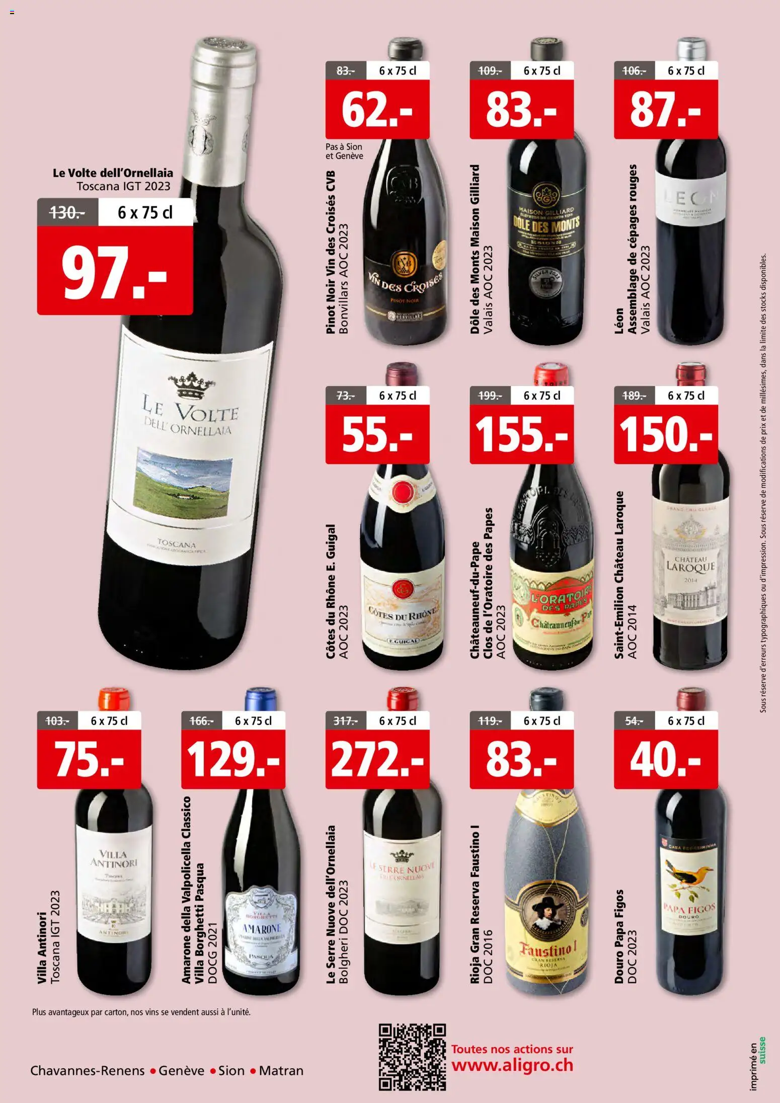 Aligro actionen 2000 Chavannes, Matran, Genève, Sion – gültig ab 23.03.2026 | Seite: 16