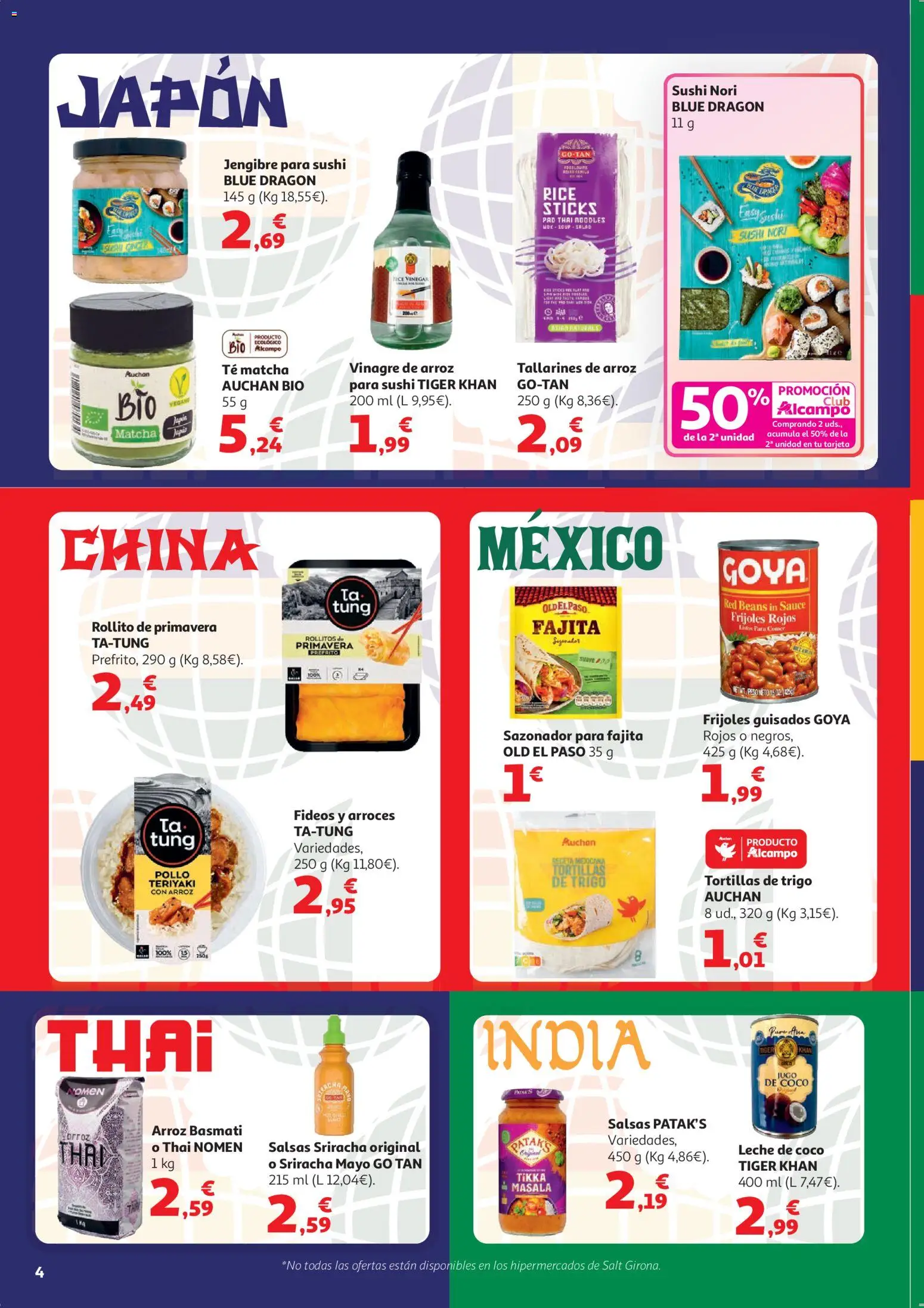 Alcampo Superstore Cat │ válido desde el 07.04.2026 | Página: 4 | Productos: Leche, Τυρόπιτα, Fideos, Δεξαμενή