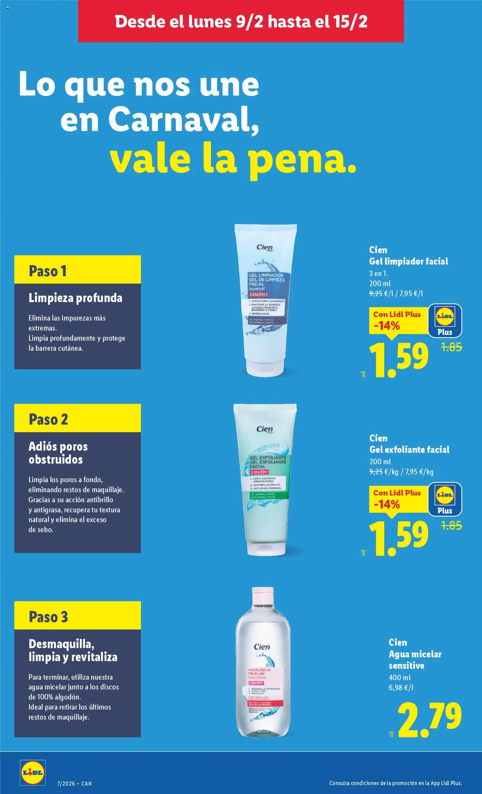 Lidl - Canarias │ válido desde el 09.02.2026 | Página: 24 | Productos: Agua micelar, Gel exfoliante, Γαύρος