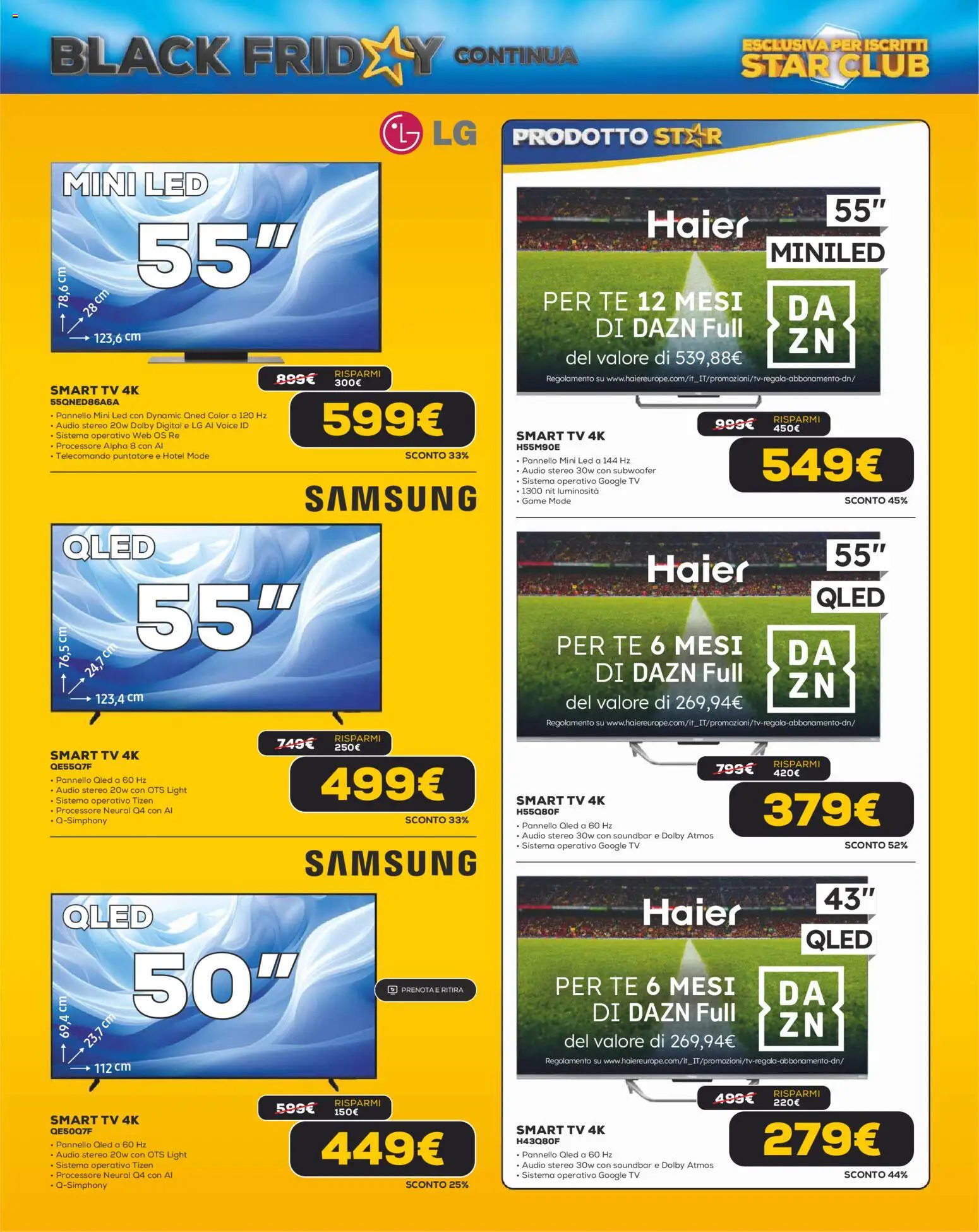 Volantino Euronics del 13.11.2025 | Pagina: 16 | Prodotti: Tè, Soundbar, TV, Samsung