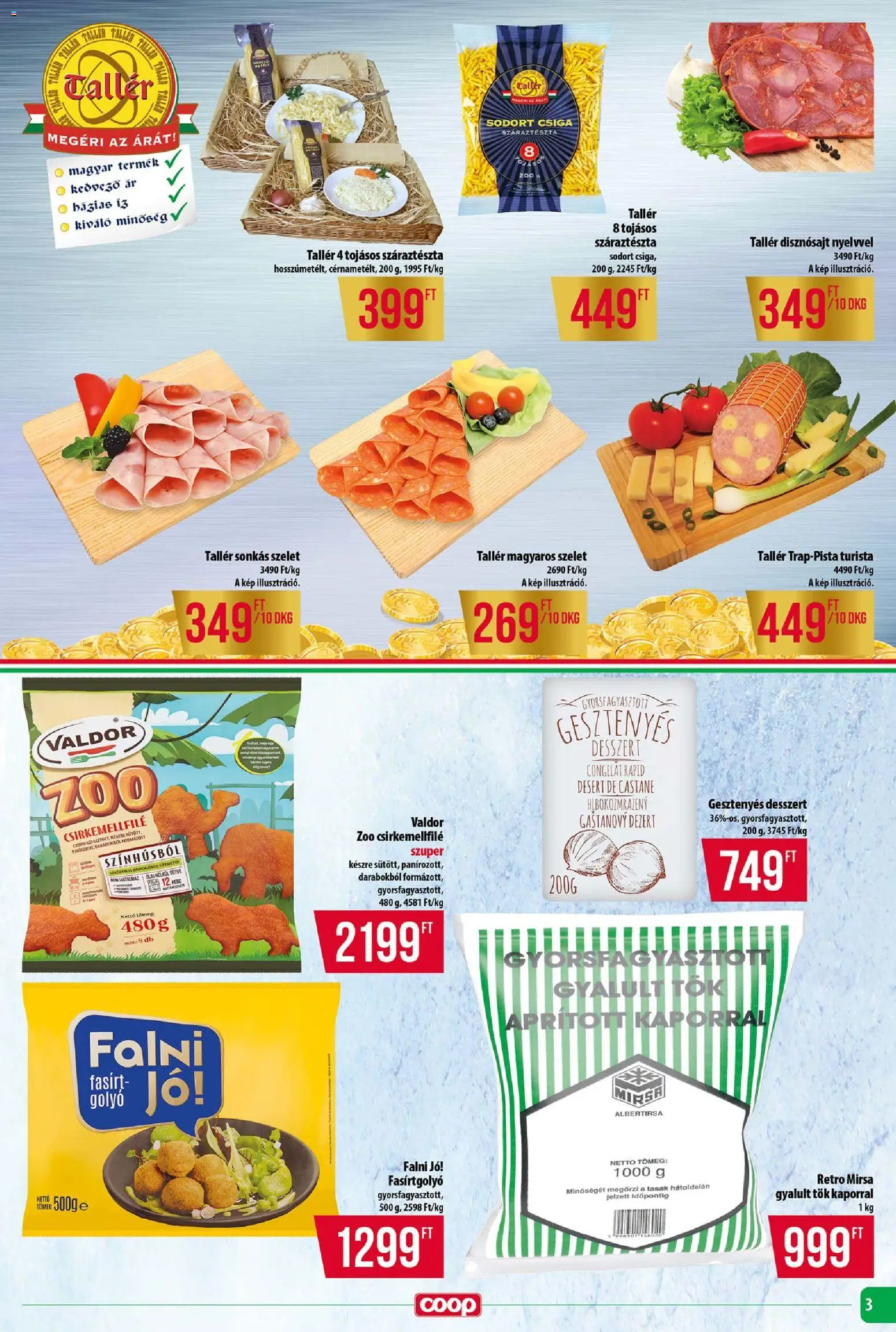 COOP akciós ujság - amely érvényes a következő dátumtól: 26.02.2026 | Oldal: 3 | Termékek: Tök, Olaj, Száraztészta