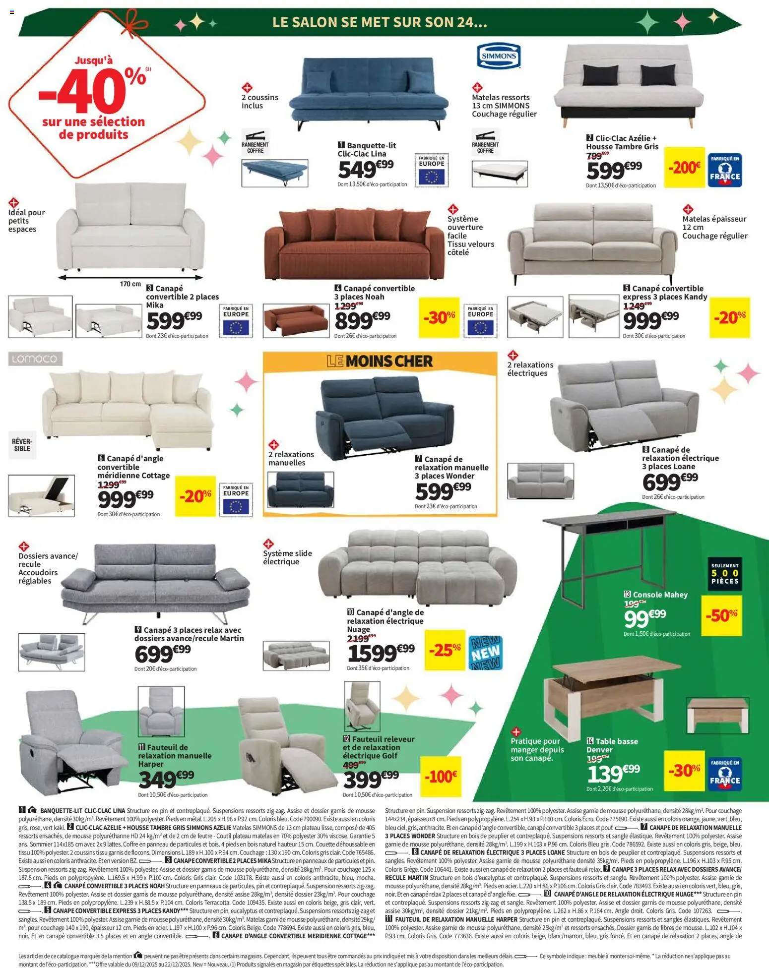 {H1} | Page: 2 | Produits: Canapé, Fauteuil, Table basse, Table