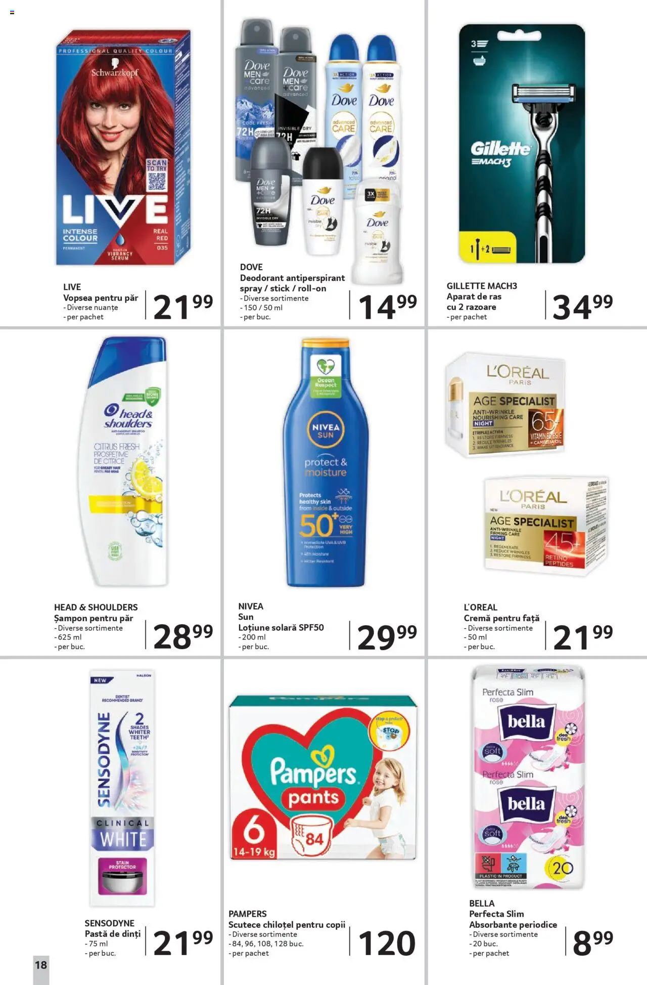Catalog Selgros - Sibiu – valabil de la 08.08.2025 | Pagină: 18 | Produse: Aparat De Ras, Deodorant, Pastă de dinți, Absorbante