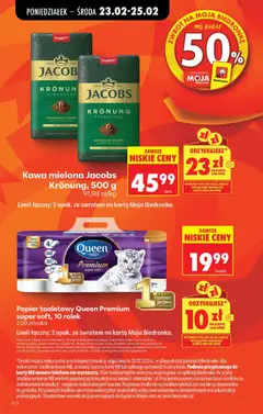 Pogląd oferty "Kawa mielona Jacobs Krönung, 500 g, Mielona kawa Jacobs Krönung, 500 g" - ważna od 23.02.2026 | Strona: 4