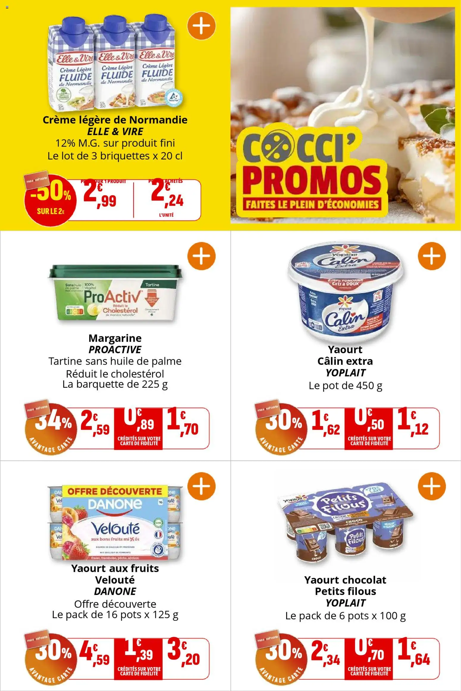 {H1} | Page: 15 | Produits: Yaourt, Huile, Chocolat, Crème