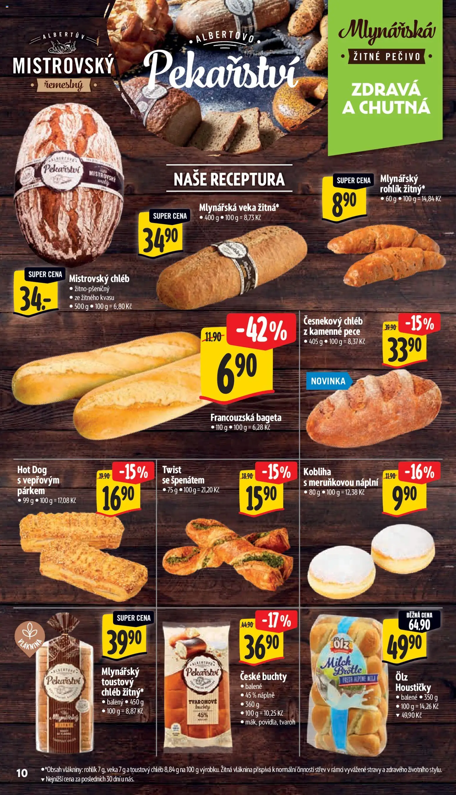 Albert leták - Supermarket od 04.02.2026 | Strana: 18 | Produkty: Veka, Tvaroh, Hot dog, Mistrovský chléb
