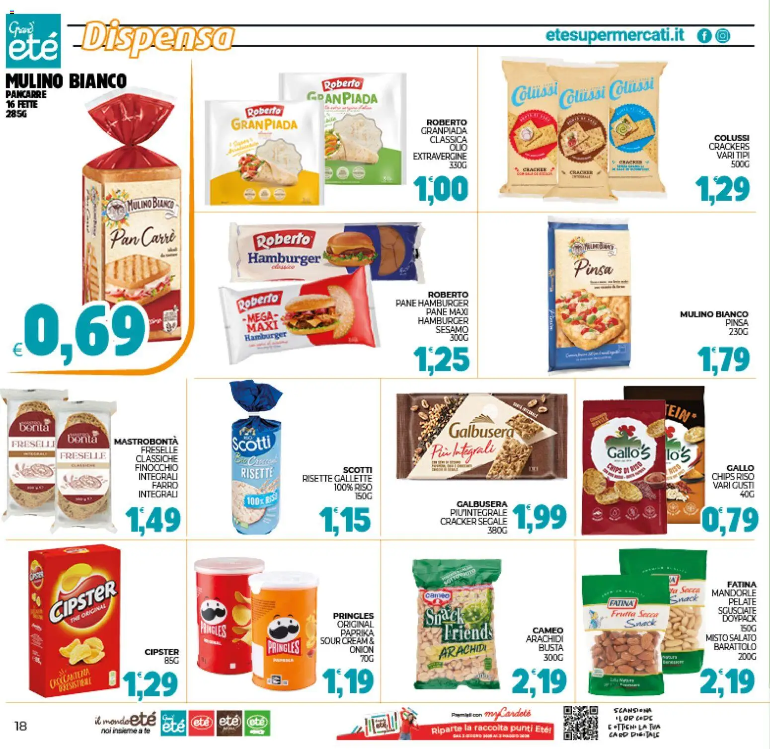 Volantino Eté del 16.01.2026 | Pagina: 18 | Prodotti: Frutta, Gallette, The, Hamburger