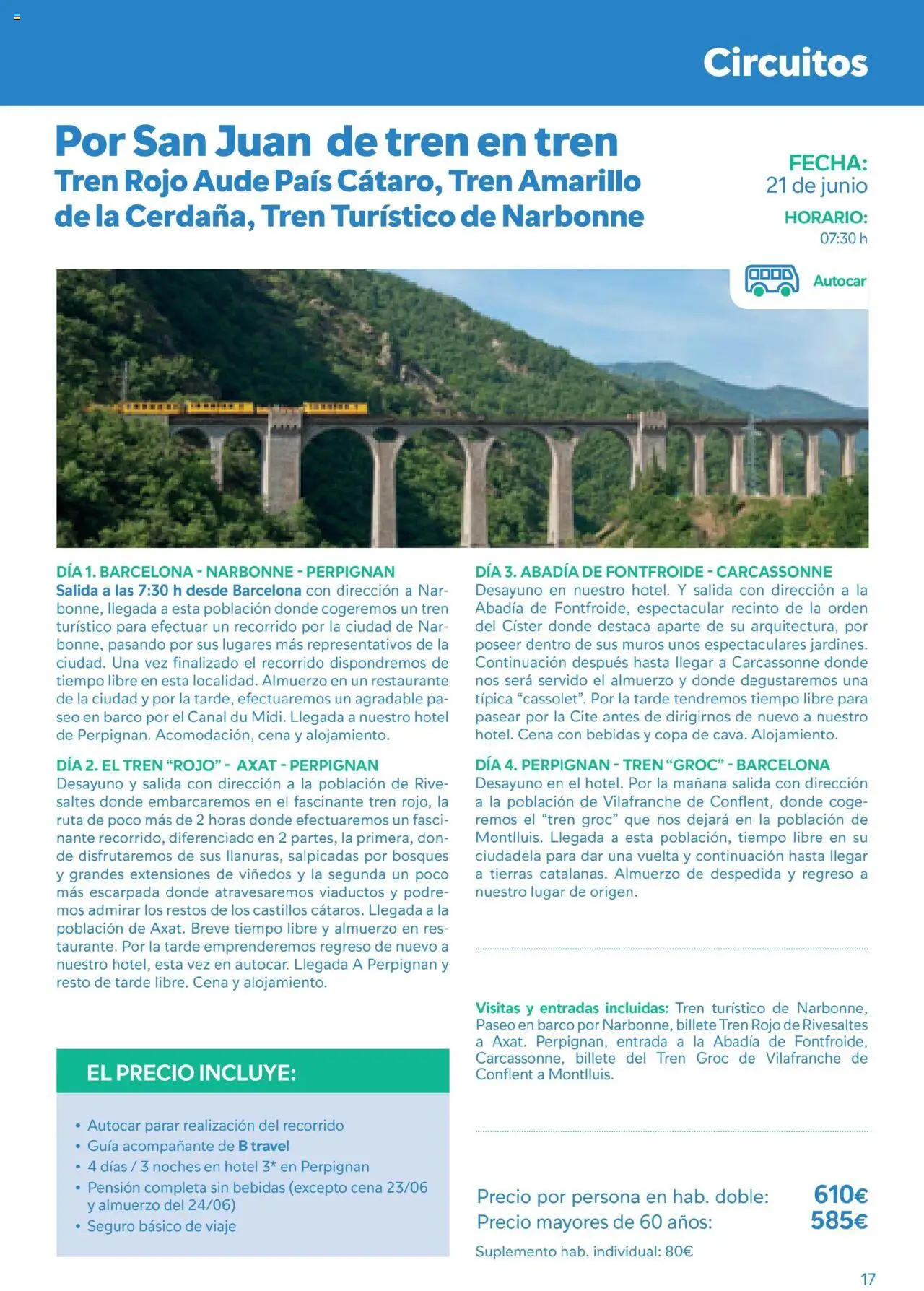 B the travel brand Viatges i Excursions │ válido desde el 01.05.2025 | Página: 17