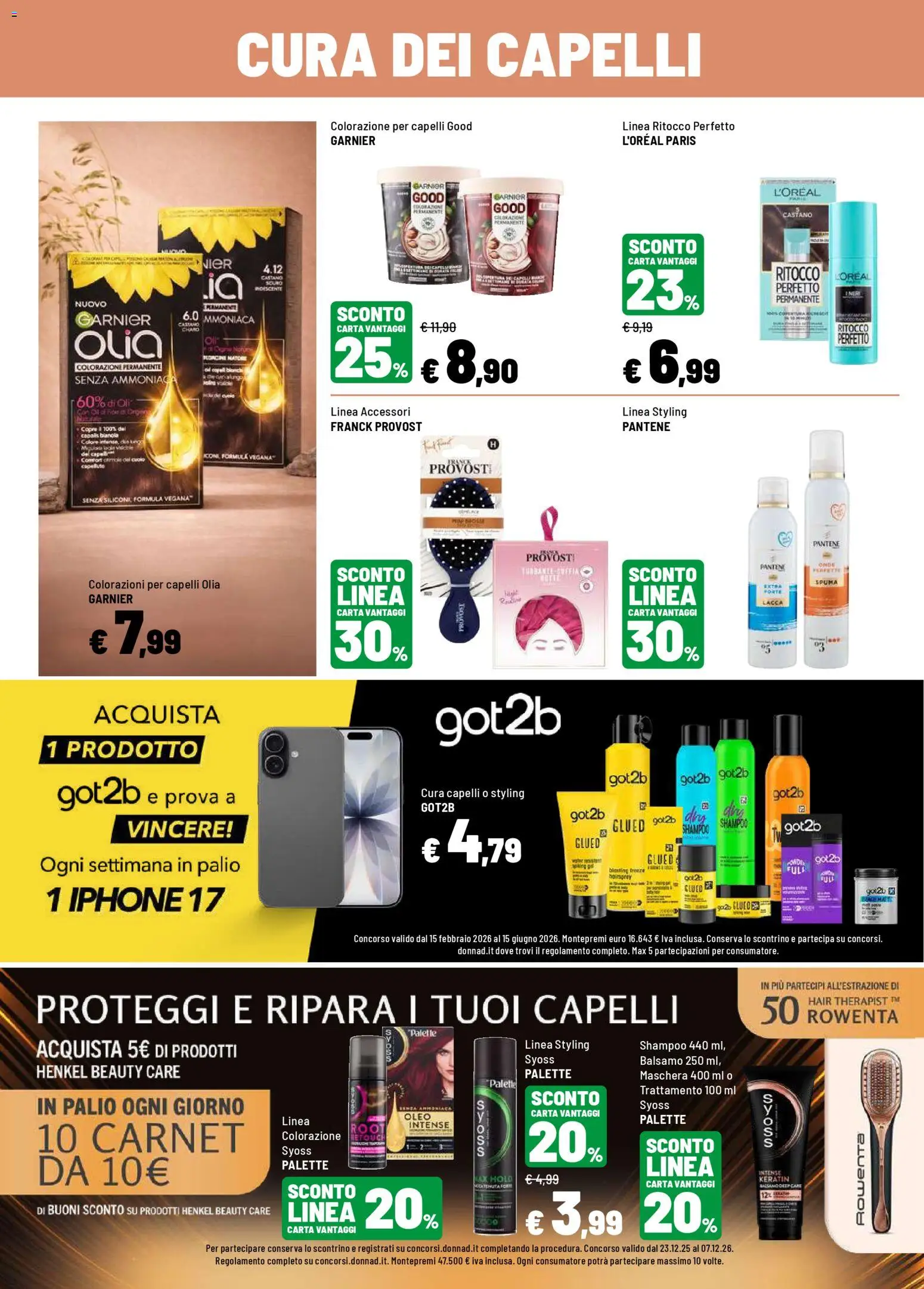 Volantino Iper del 27.04.2026 | Pagina: 7 | Prodotti: Shampoo, Balsamo, Maschera, Iphone
