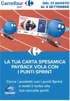 Anteprima del volantino Carrefour Iper Punti Sprint Payback catalogo valido a partire dal 21.08.2025