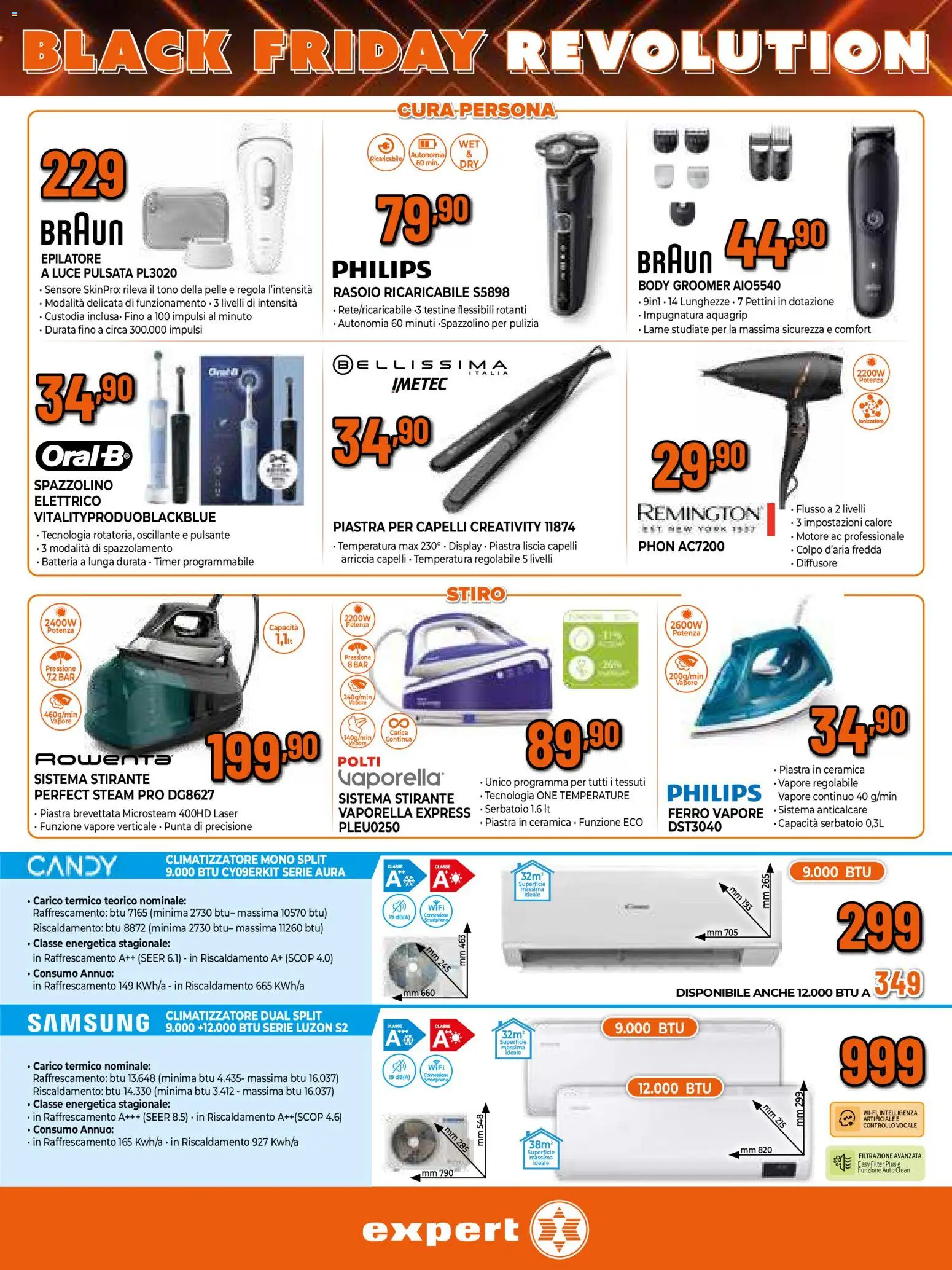 Volantino Iperal del 17.11.2025 | Pagina: 20 | Prodotti: Rasoio, Epilatore, Spazzolino elettrico, Samsung