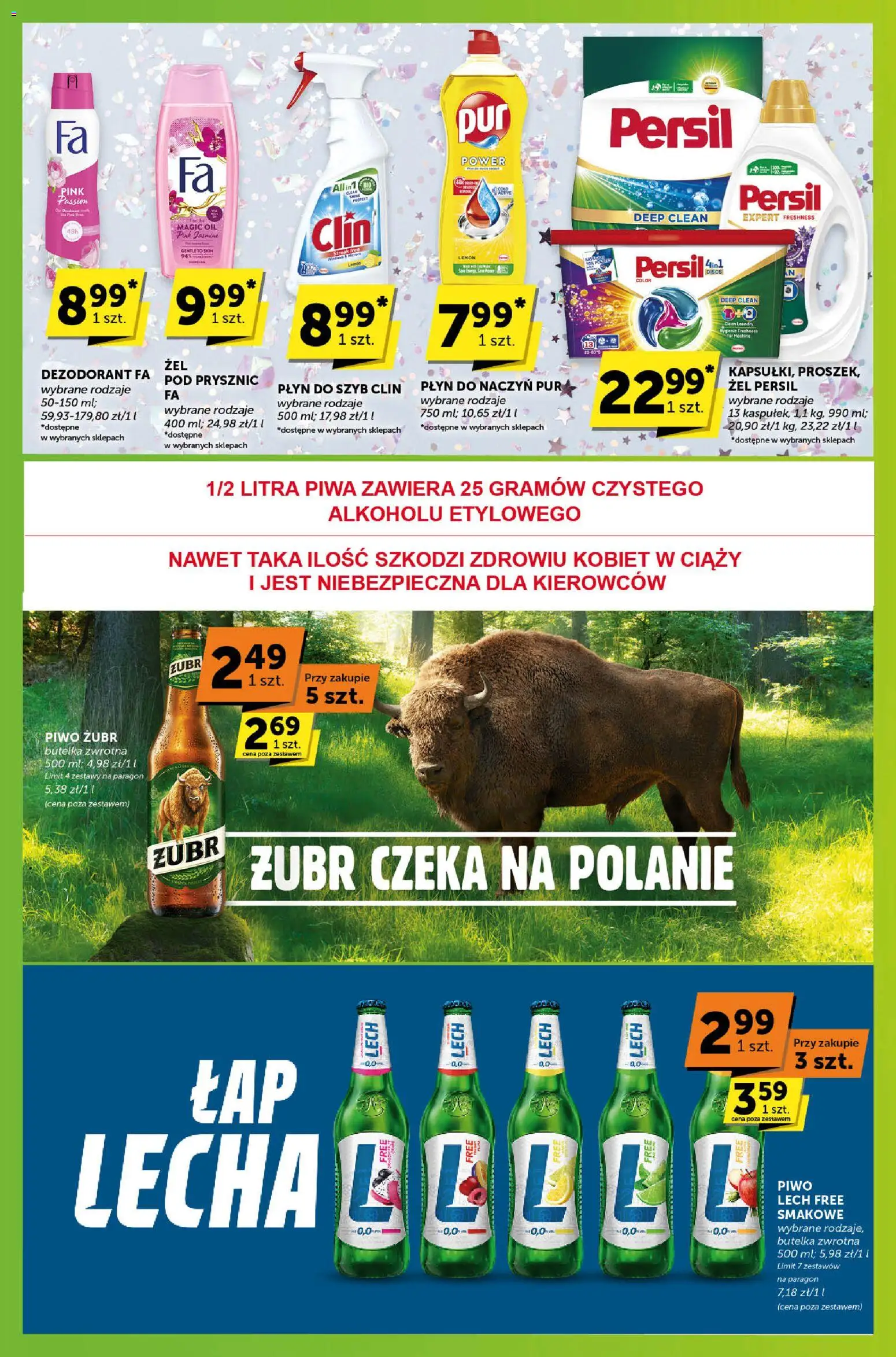 ABC Gazetka - Sprawdź, co więcej od 08.01.2026 | Strona: 7 | Produkty: Piwo żubr, Płyn do szyb Clin, Piwo, Dezodorant