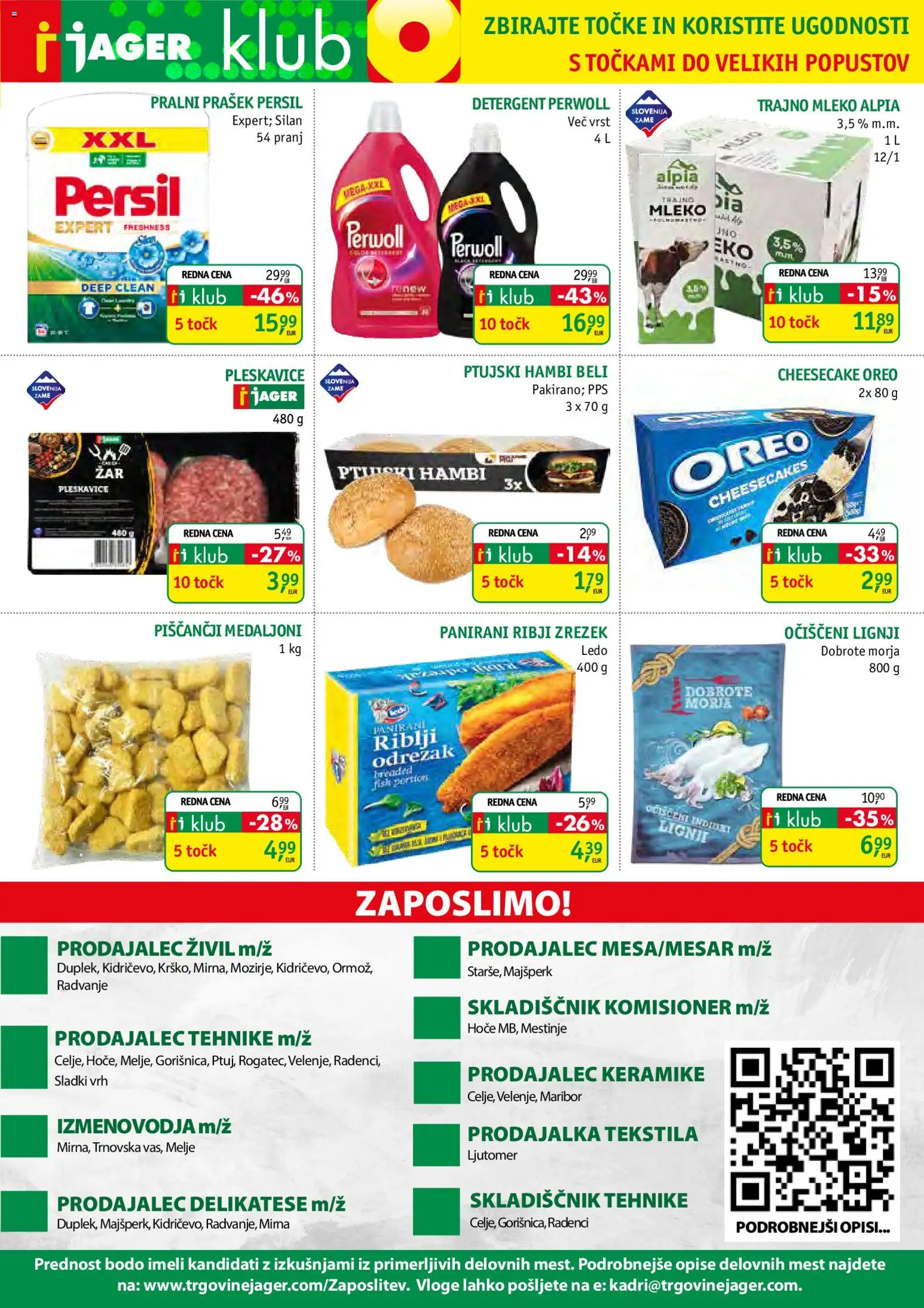 Novi Jager katalog ponudbe – veljaven od 04.03.2026 | Stran: 13 | Izdelki: Lignji, Pralni prašek, Pleskavice, Mleko