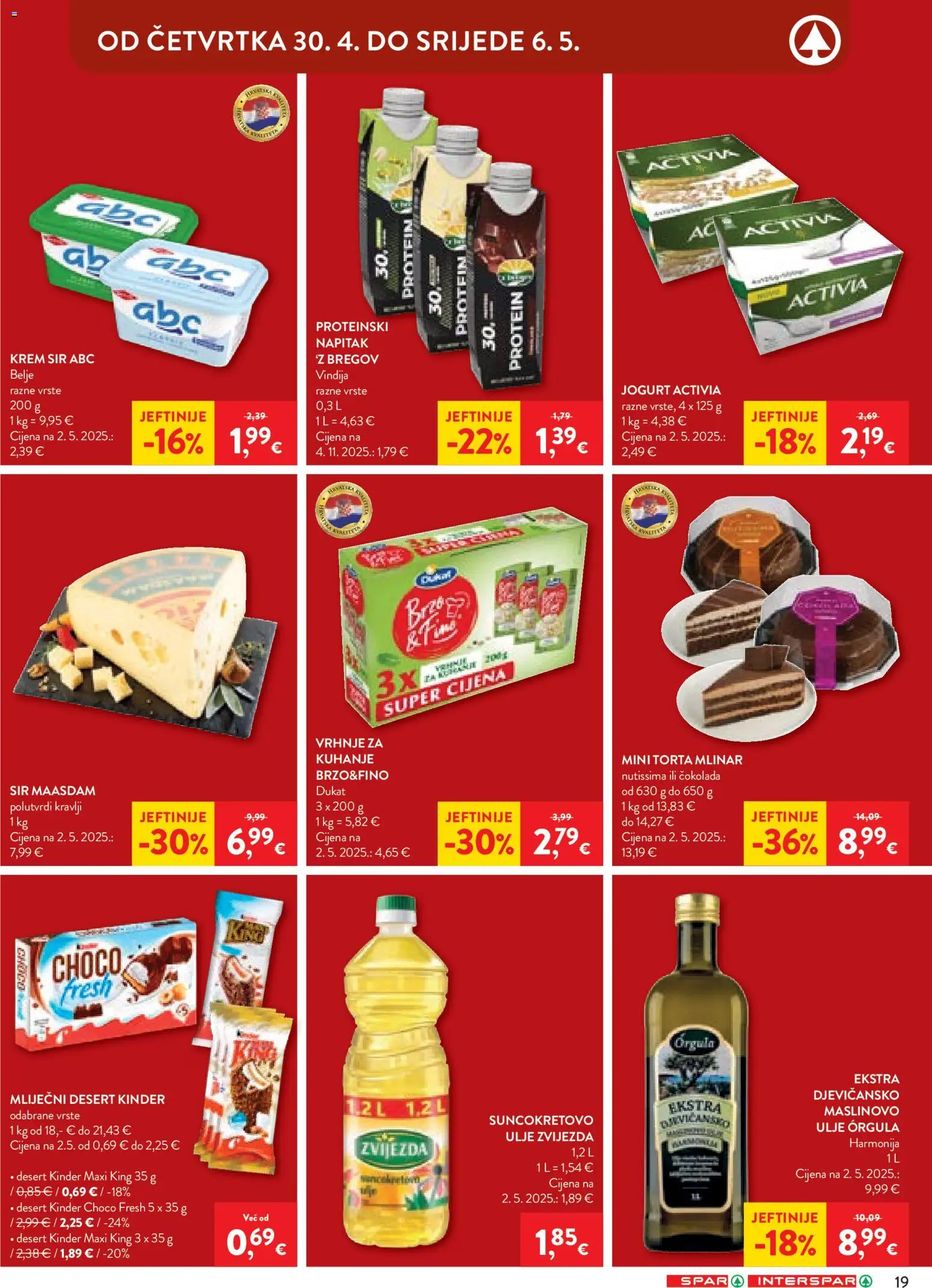 Spar katalog | vrijedi od 27.04.2026 | Stranica: 23 | Proizvodi: Vindija, Jogurt, Čokolada, Maslinovo ulje