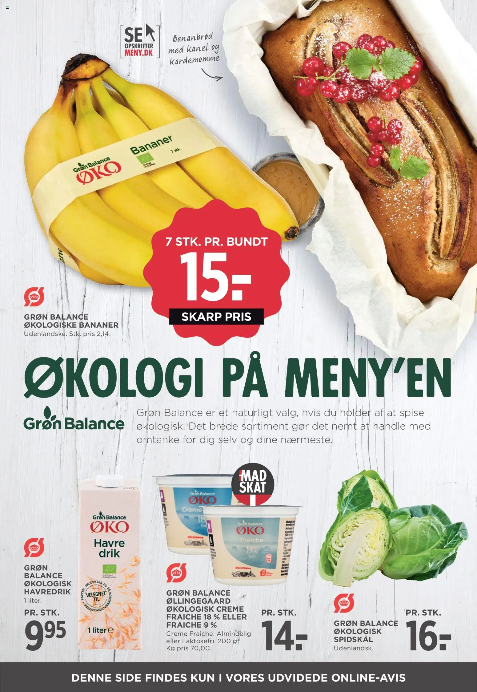 Meny tilbudsavis – gyldig fra 09.01.2026 | Side: 6 | Produkter: Havredrik, Kanel, Bananer, Creme fraiche