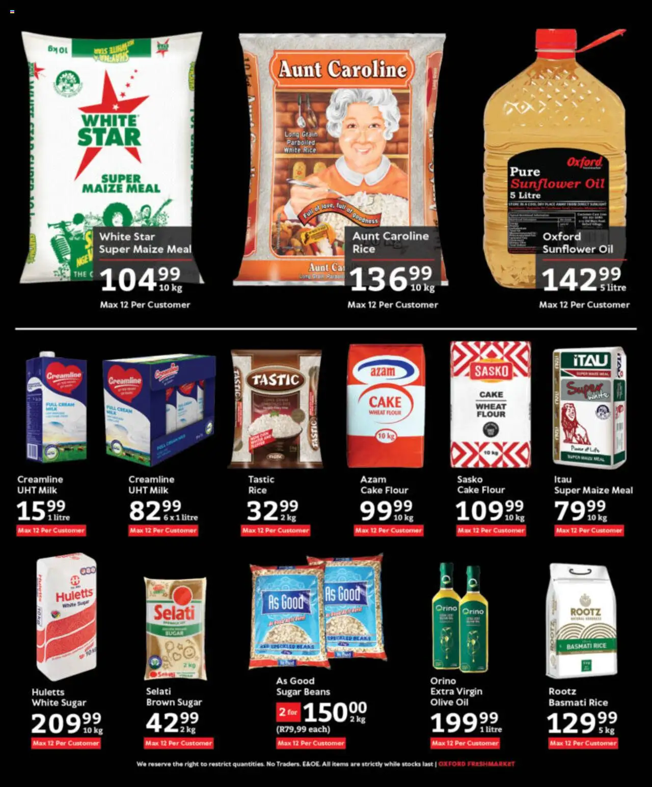 Oxford Freshmarket Specials │ valid from 06.08.2025 | Page: 9 | Products: Milk, Rice, Cream, Sugar