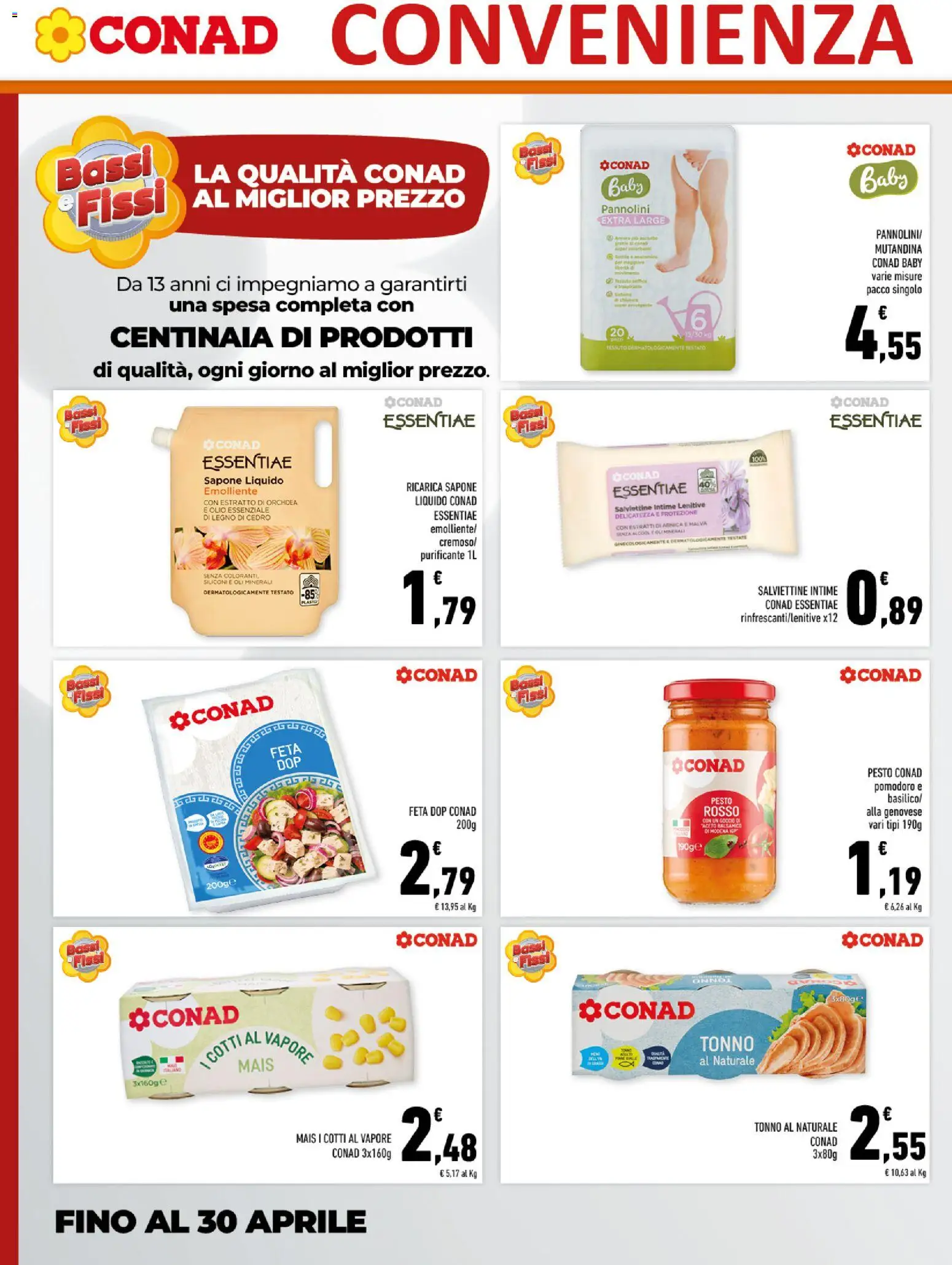Volantino Conad del 11.03.2026 | Pagina: 6 | Prodotti: Tonno al naturale, Aceto, Mais, Silicone