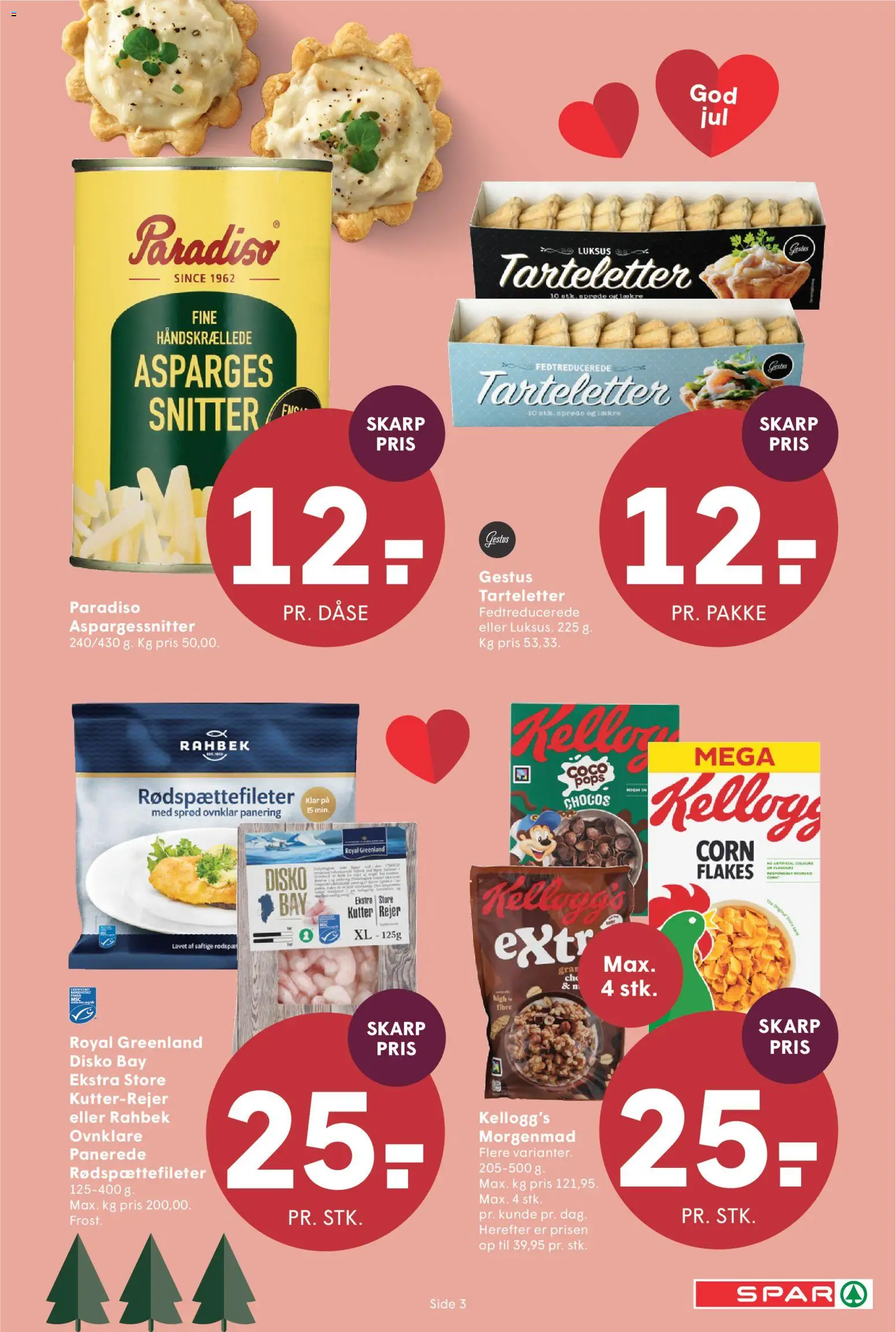 Spar tilbudsavis – gyldig fra 12.12.2025 | Side: 7 | Produkter: Rejer, Tarteletter, Asparges, Aspargessnitter