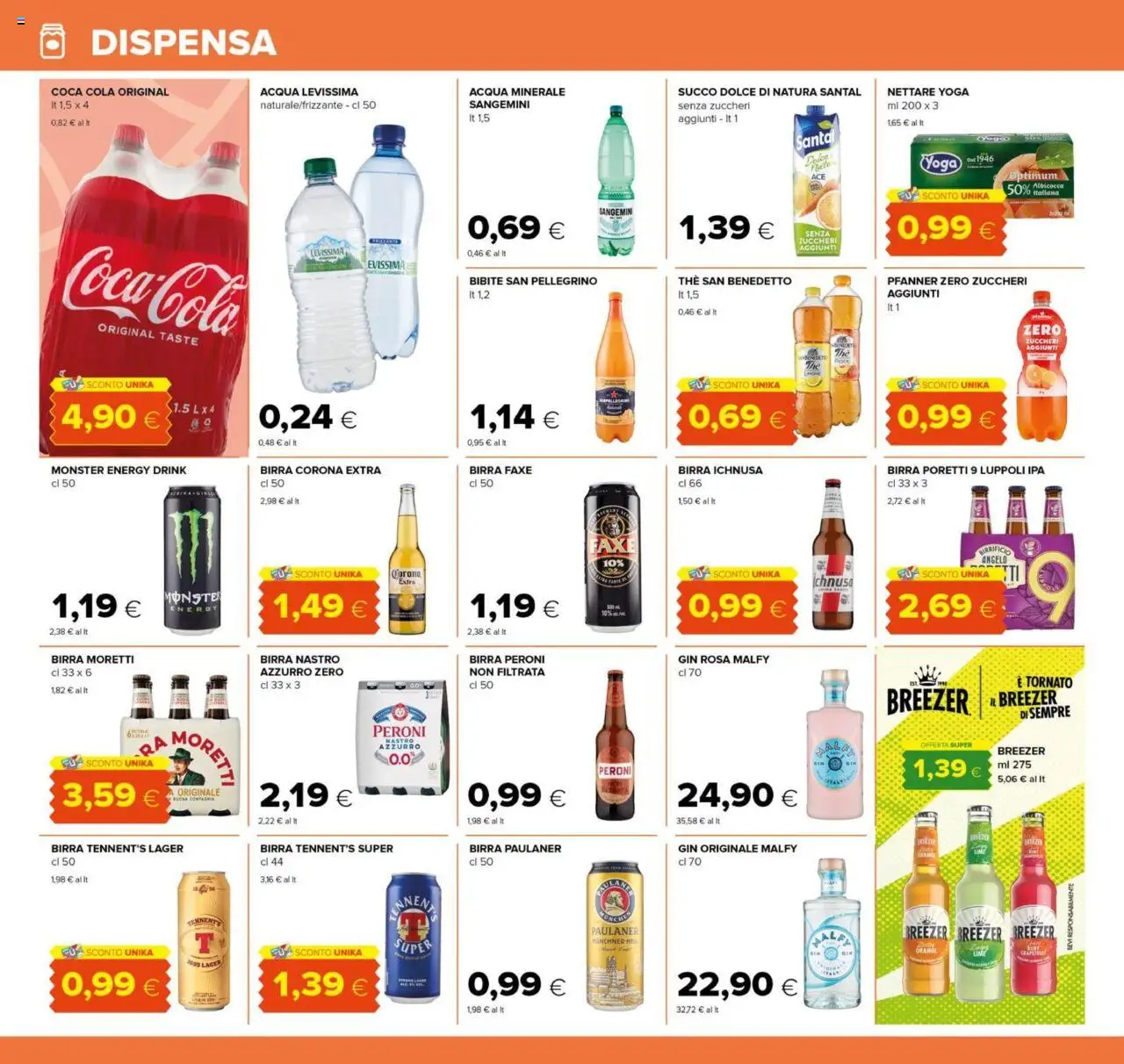 Volantino Tigre del 24.07.2025 | Pagina: 16 | Prodotti: Succo, Gin, Acqua, Acqua minerale