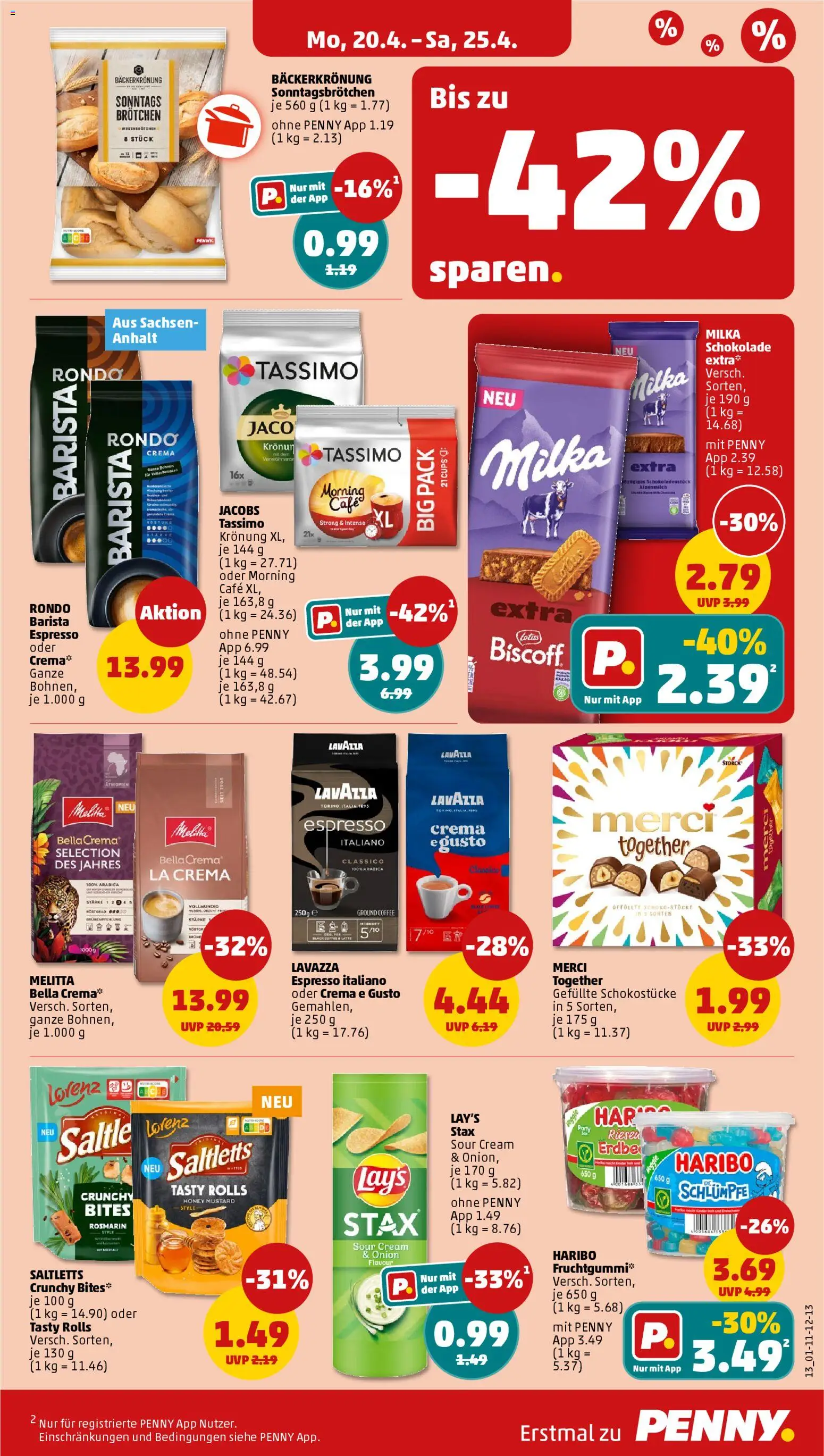 Penny Prospekt 	 – gültig ab 20.04.2026 | Seite: 19 | Produkte: Melitta, Lavazza, Schokolade, Milka