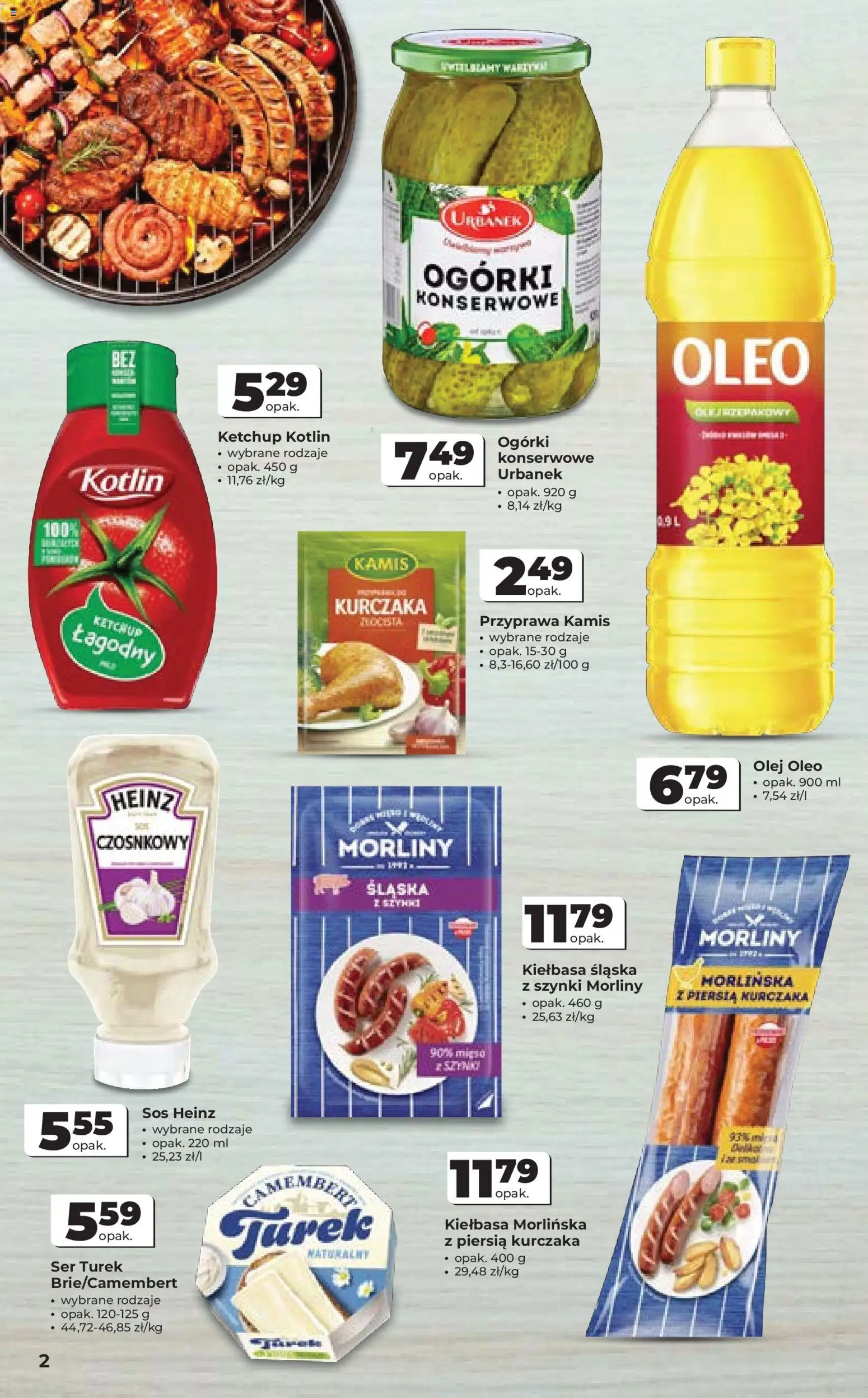 Odido gazetka od 15.04.2026 | Strona: 2 | Produkty: Camembert, Kiełbasa śląska, Ser, Ogórki konserwowe