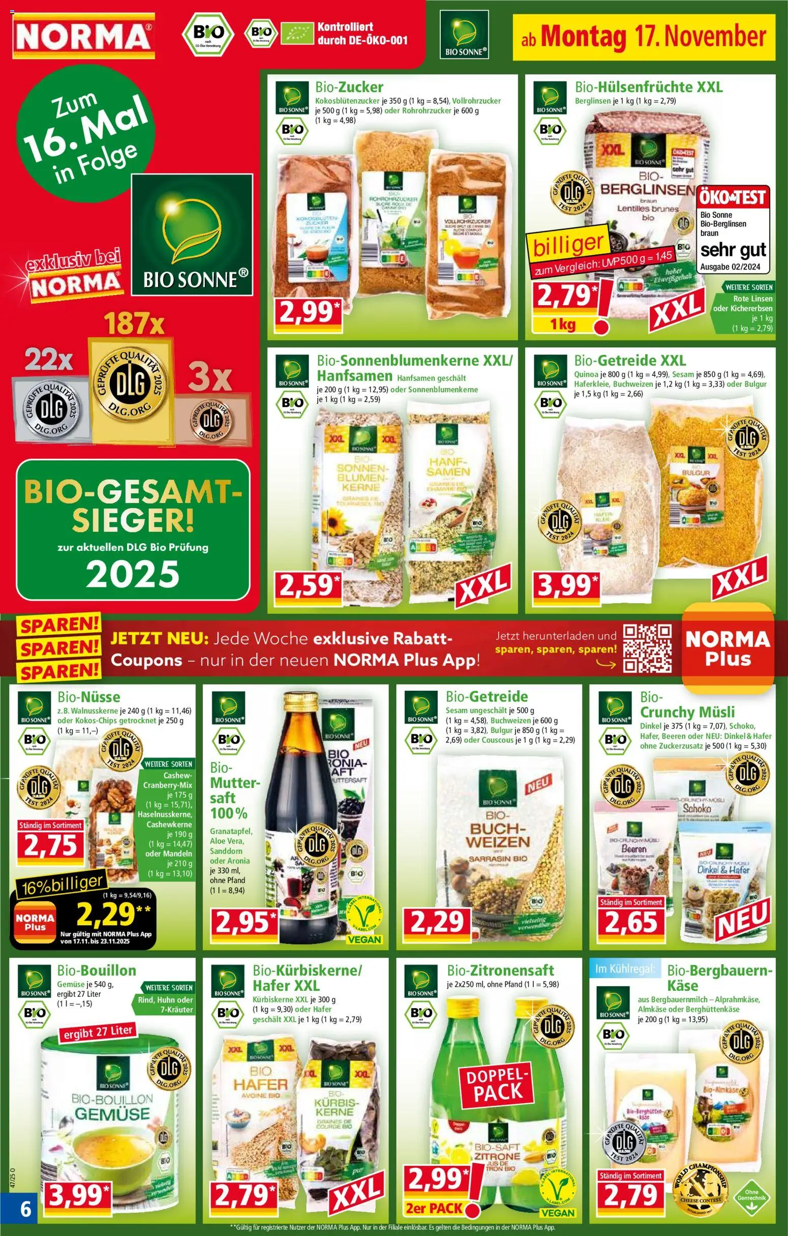 Norma - Black Friday – gültig ab 17.11.2025 | Seite: 6 | Produkte: Musli, Käse, Gemüse, Kürbis