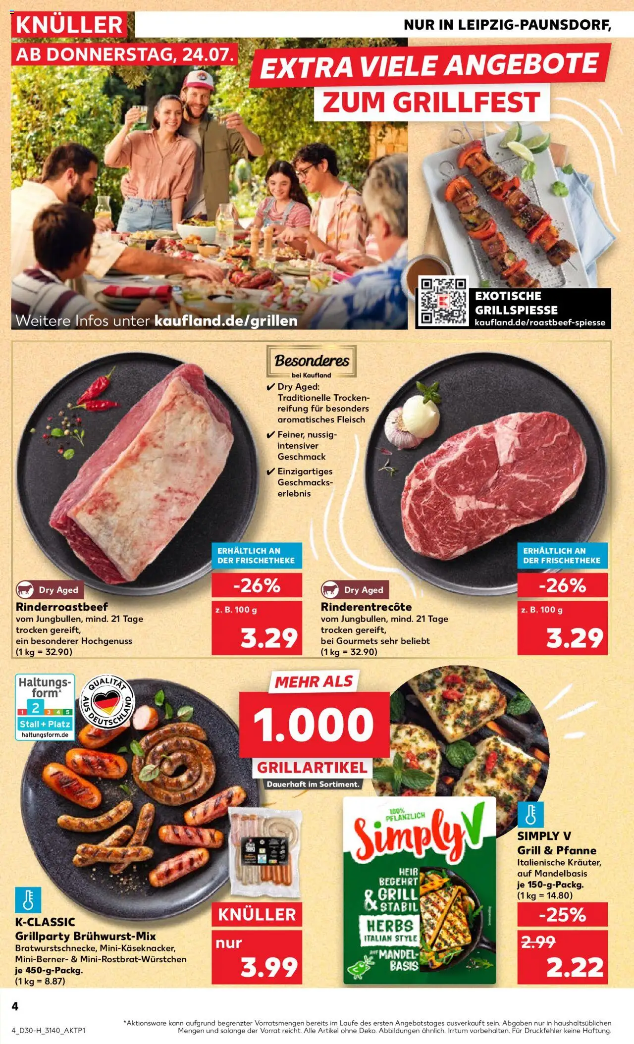 Kaufland prospekt Leipzig	 - gültig ab dem 24.07.2025 | Seite: 4 | Produkte: Grill, Fleisch