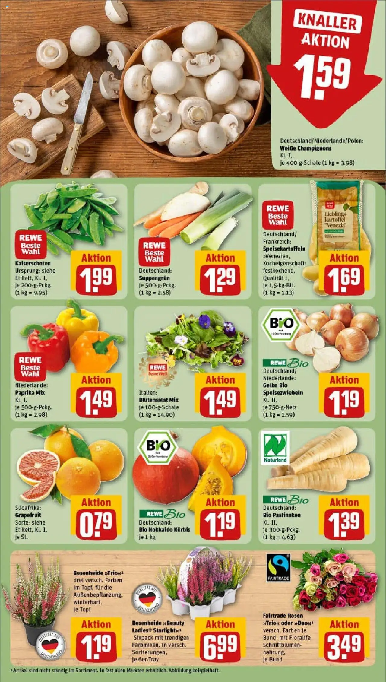 Rewe prospekt Hannover	 – gültig ab 28.09.2025 | Seite: 11 | Produkte: Champignons, Grapefruit, Paprika, Kürbis