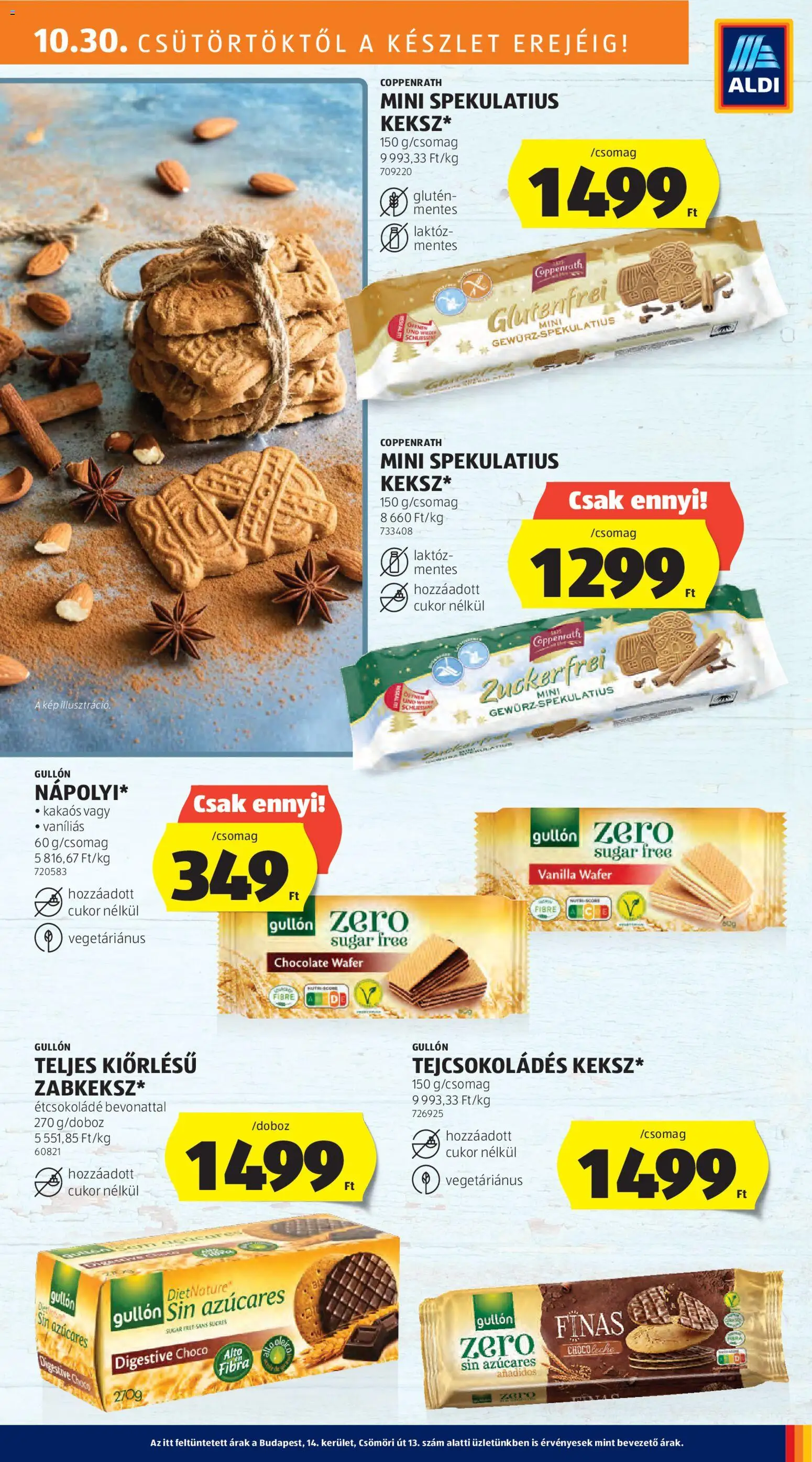 Aldi akciós ujság - amely érvényes a következő dátumtól: 30.10.2025 | Oldal: 23 | Termékek: Étcsokoládé, Cukor