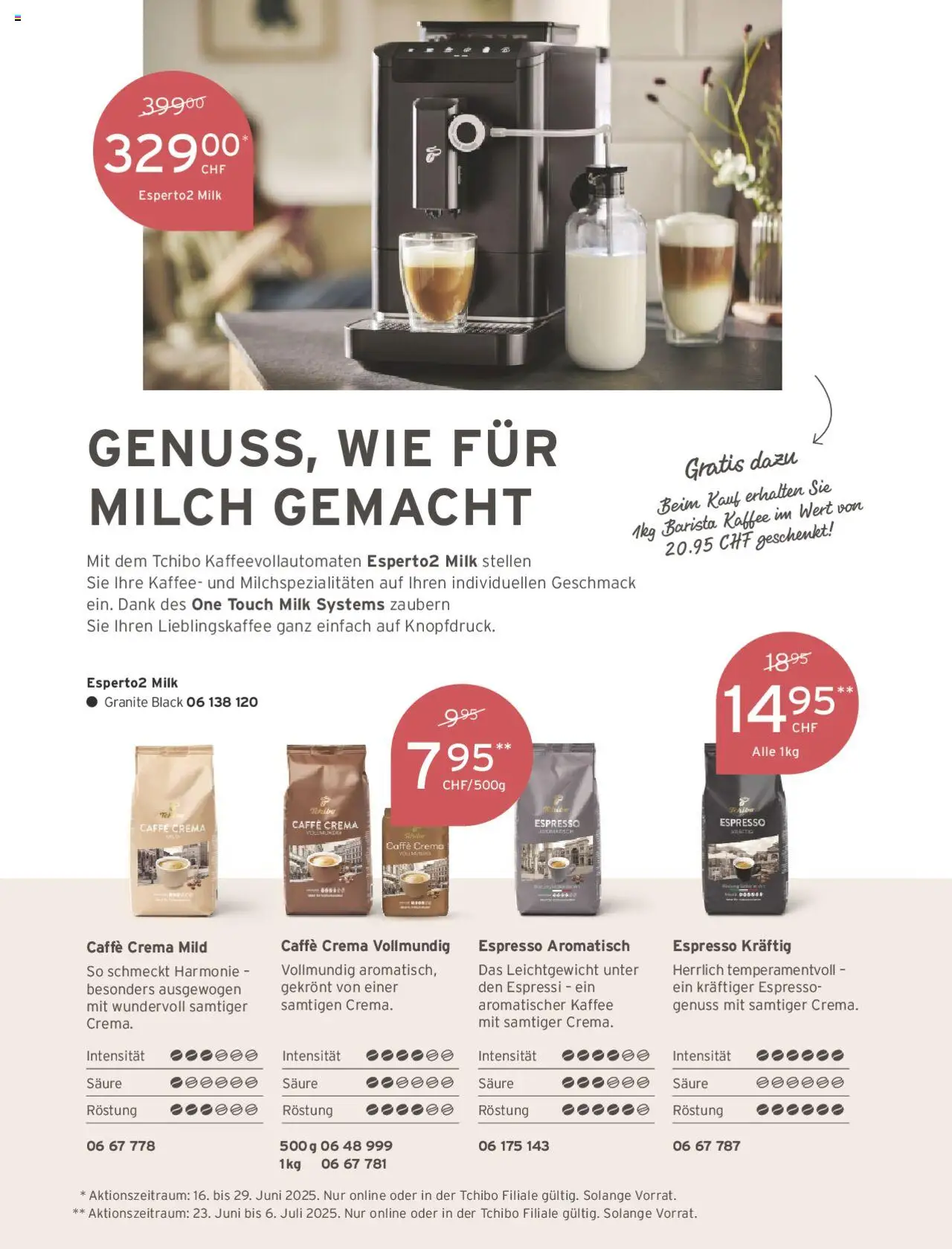 Tchibo Aktionen ab 01.06.2025 | Seite: 149 | Produkte: Milch, Kaffee