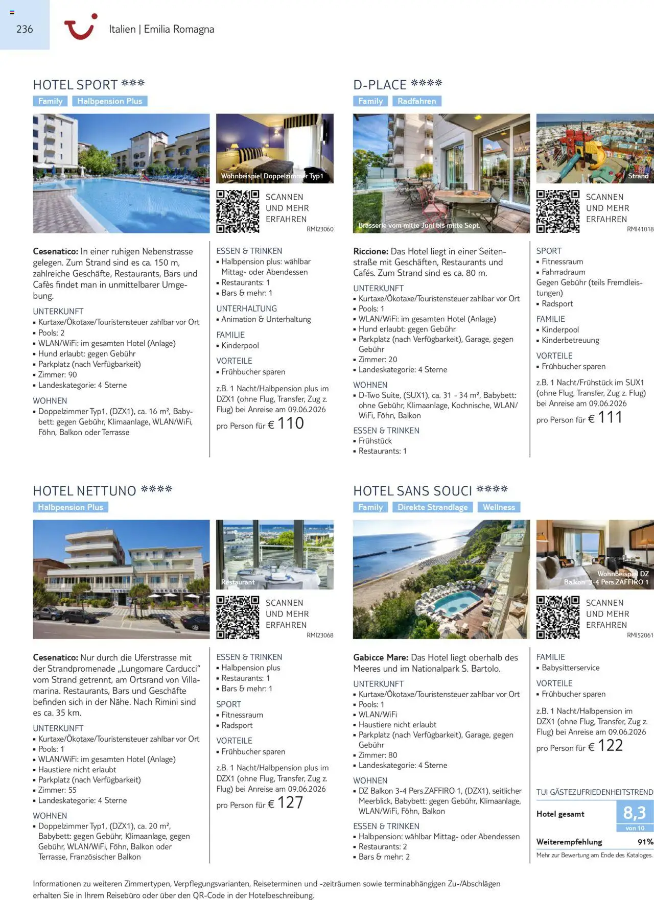 TUI Urlaub mit eigener Anreise 2025/26 – gültig ab 01.11.2025 | Seite: 236 | Produkte: Bett, Babybett