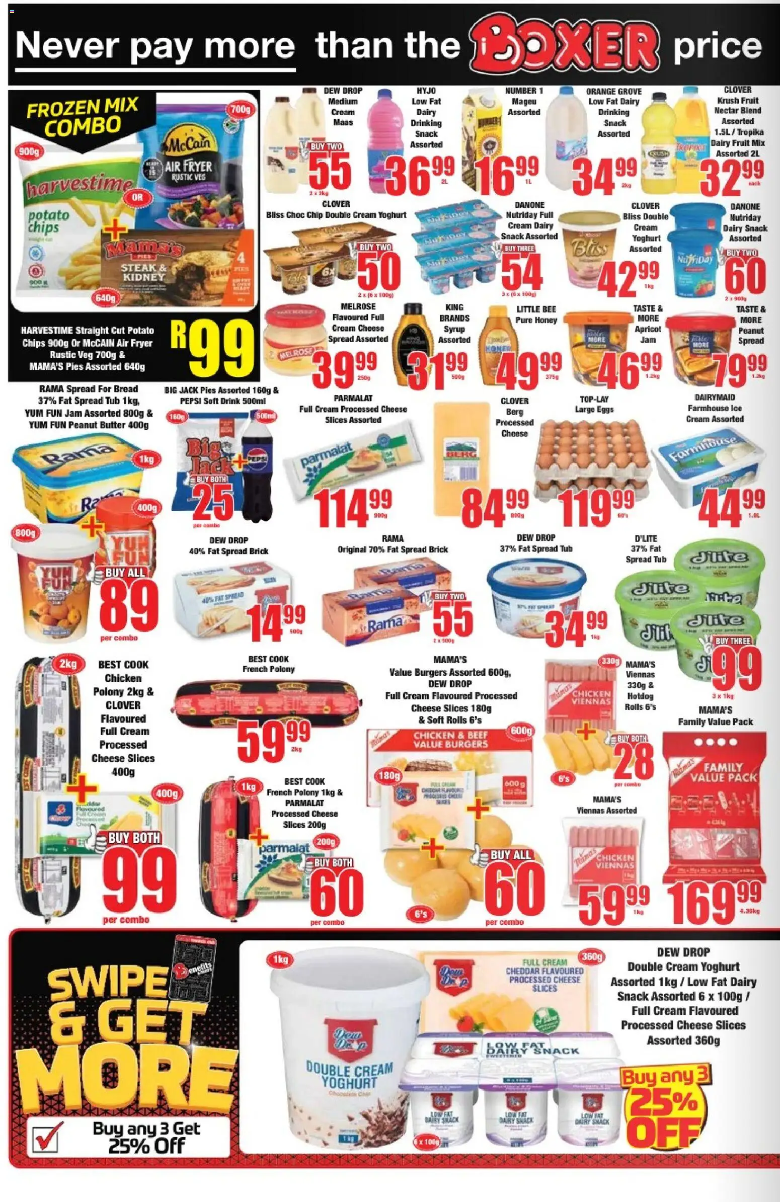 New Boxer catalogue – valid from 05.01.2026 | Page: 4 | Products: Steak, Air fryer, Peanut butter, Fruit