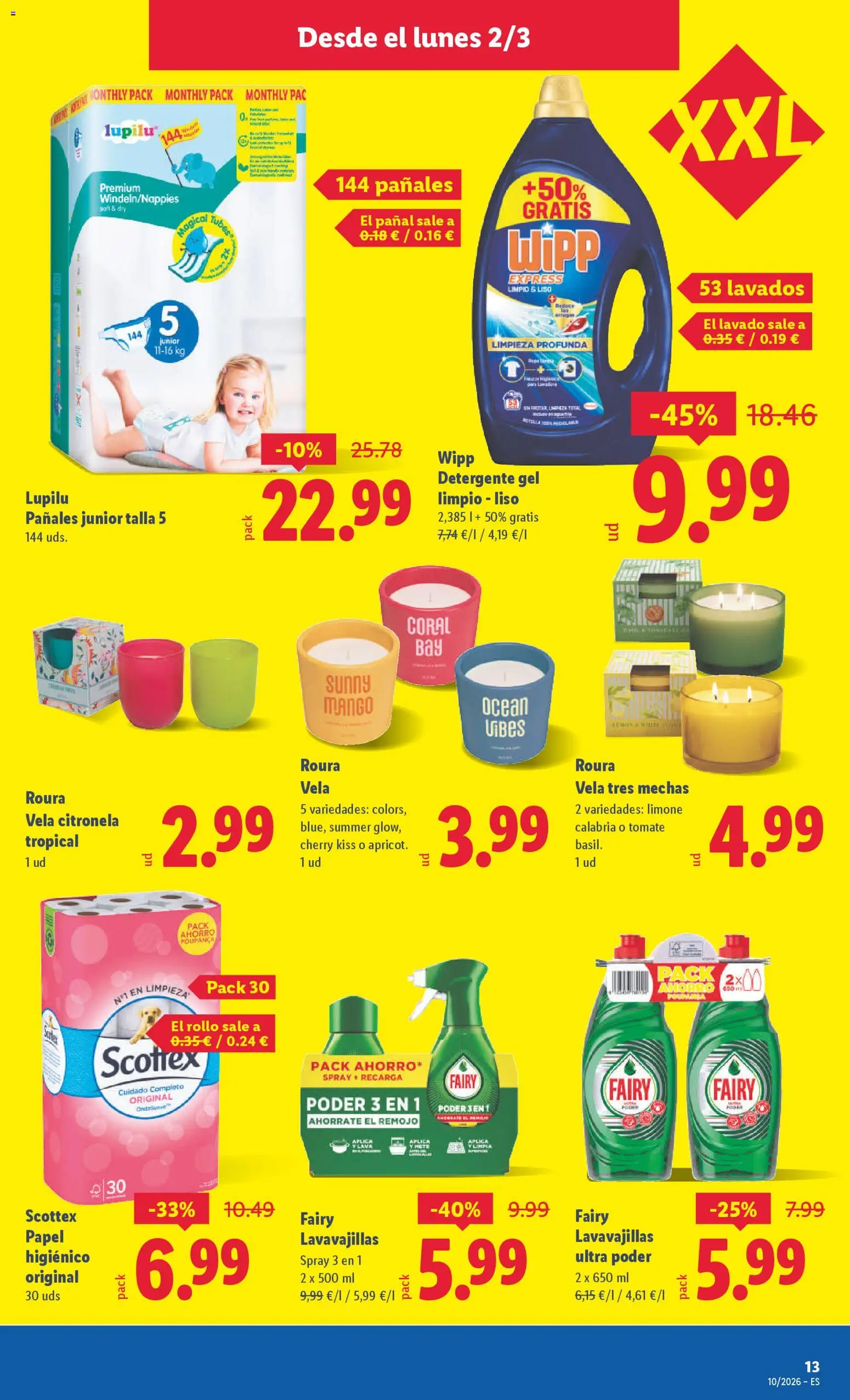 Lidl folleto │ válido desde el 02.03.2026 | Página: 25 | Productos: Detergente, Vela, Lavavajillas, Ρούτερ