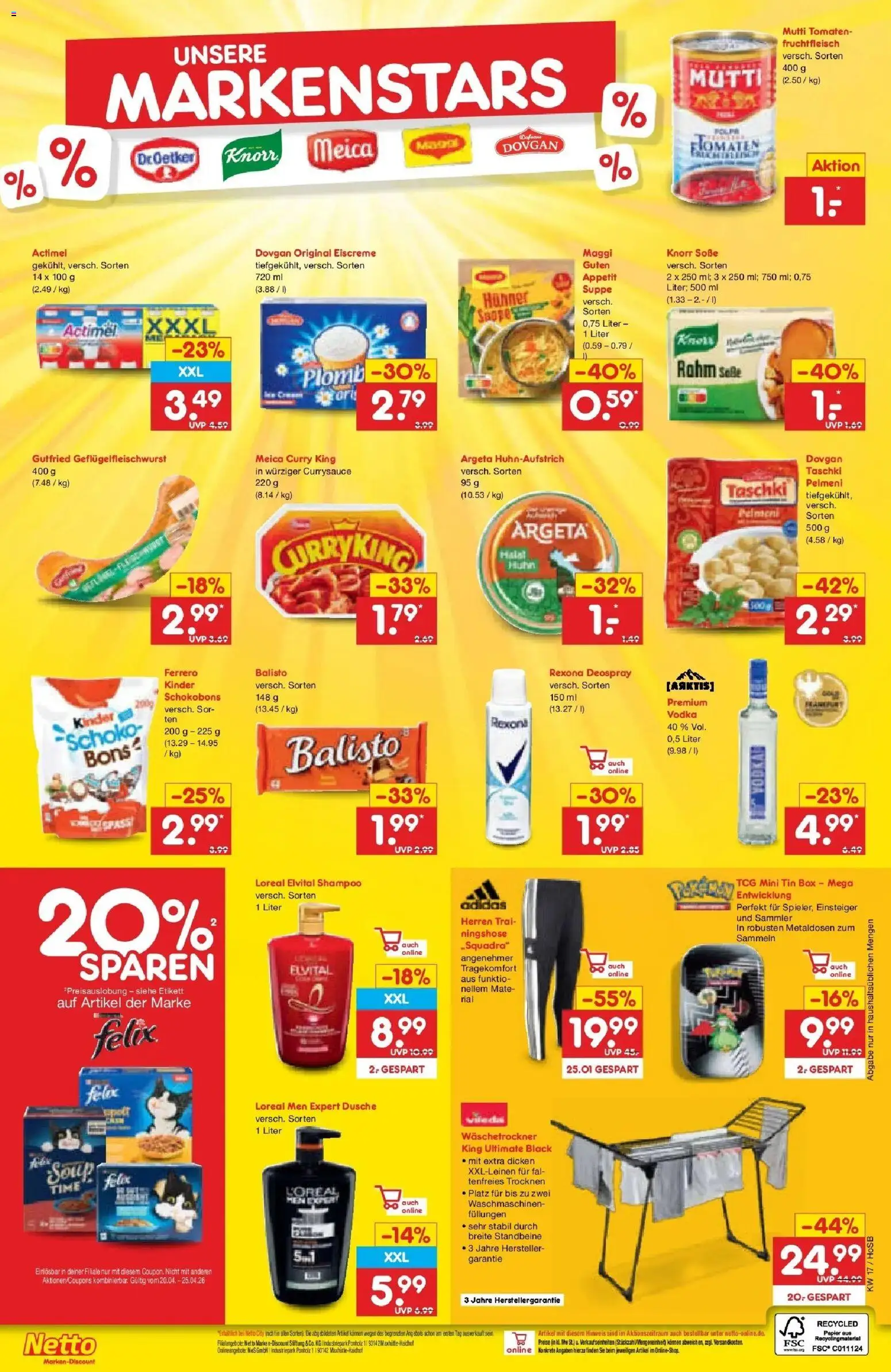 Netto Marken-Discount Prospekt Hannover	 – gültig ab 20.04.2026 | Seite: 58 | Produkte: Box, Dusche, Eiscreme, Soße