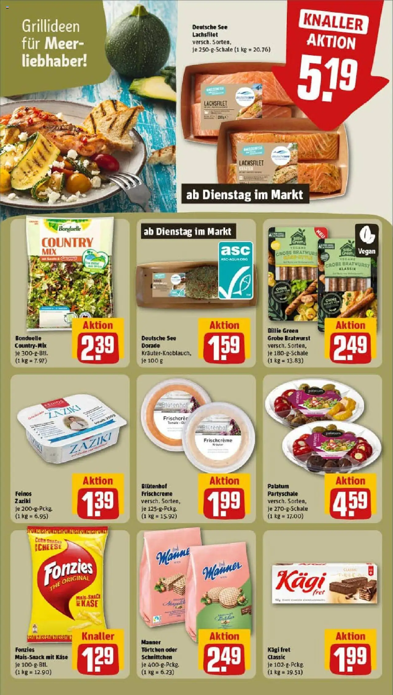 Rewe prospekt Altshausen	 - gültig ab dem 20.07.2025 | Seite: 20 | Produkte: Dorade, Käse, Bratwurst