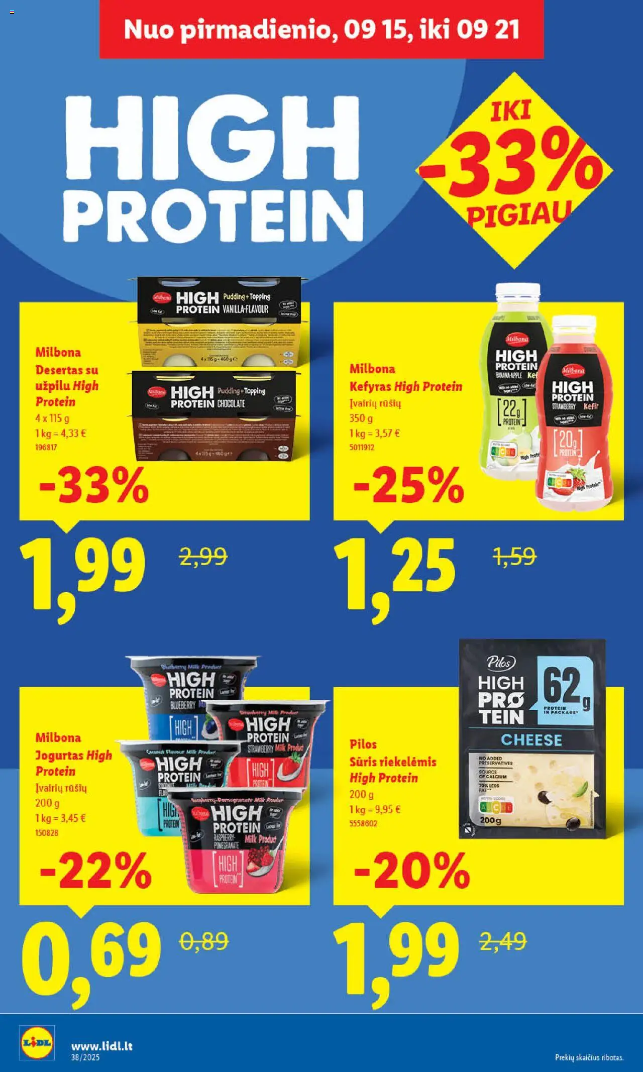 LIDL akcijos nuo 15.09.2025 | Puslapis: 26 | Prekių: Jogurtas, Sūris