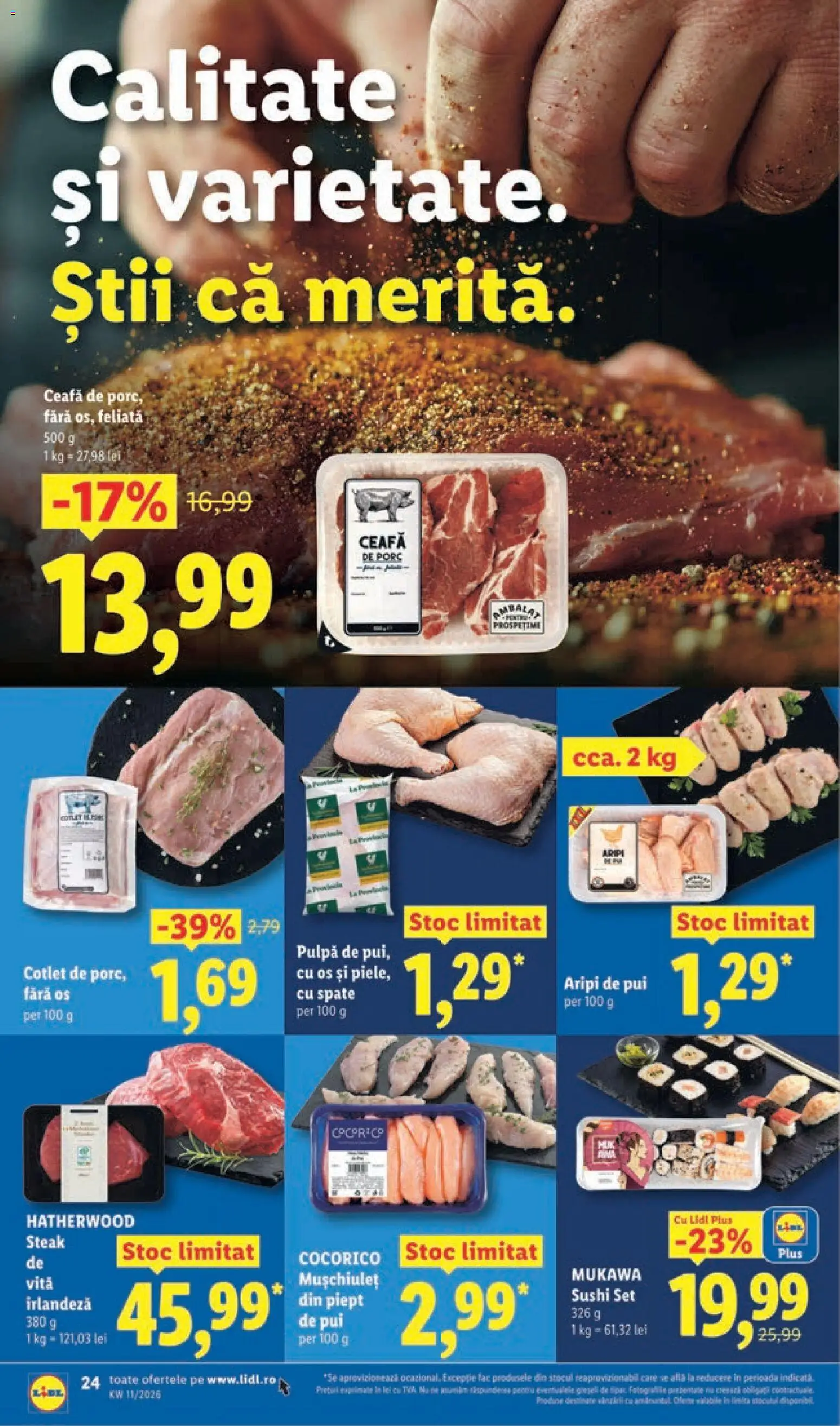 Noul catalog Lidl – valabil de la 09.03.2026 | Pagină: 24 | Produse: Lait de coco, Hacıyatmaz Kedi Oyuncağı, Sushi