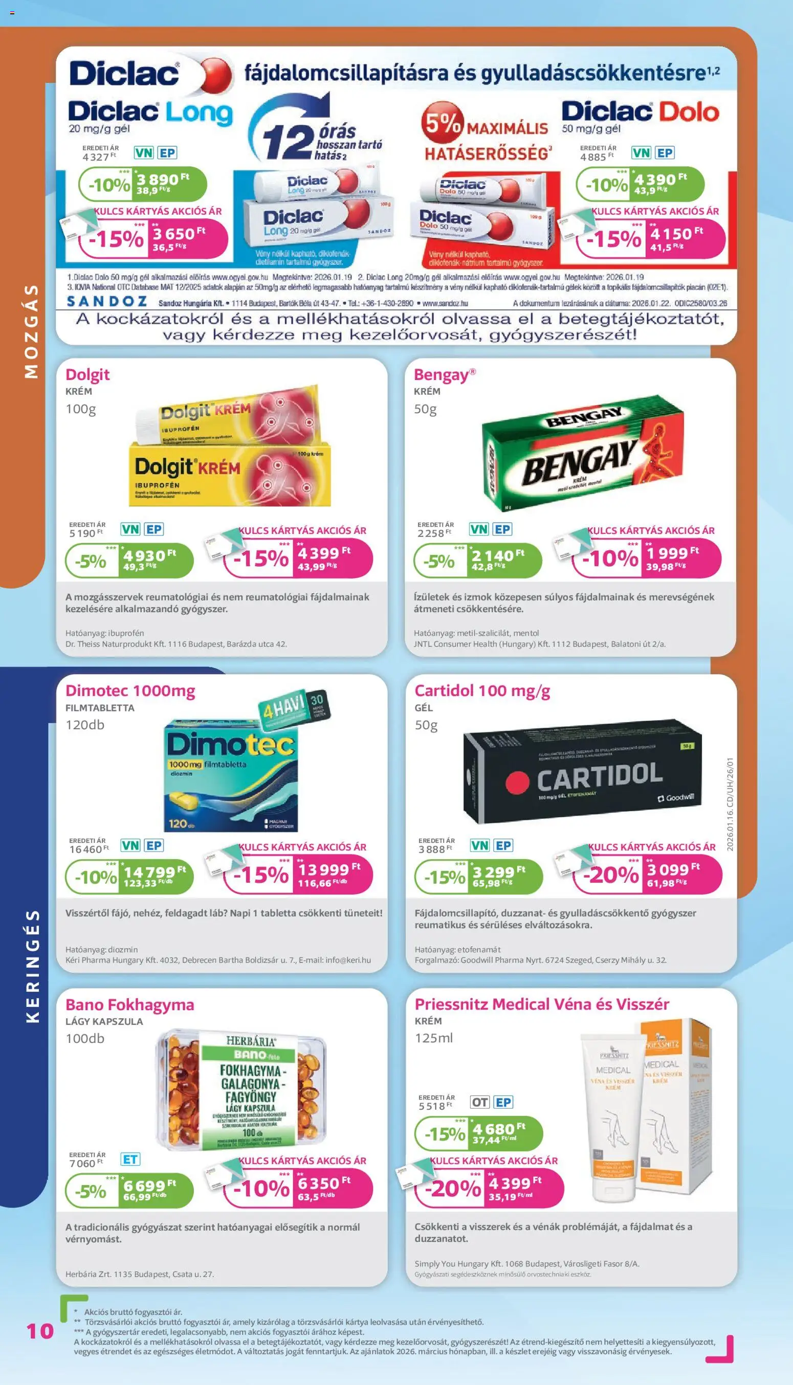 Kulcs Patika akciós ujság - amely érvényes a következő dátumtól: 01.03.2026 | Oldal: 10 | Termékek: Fokhagyma