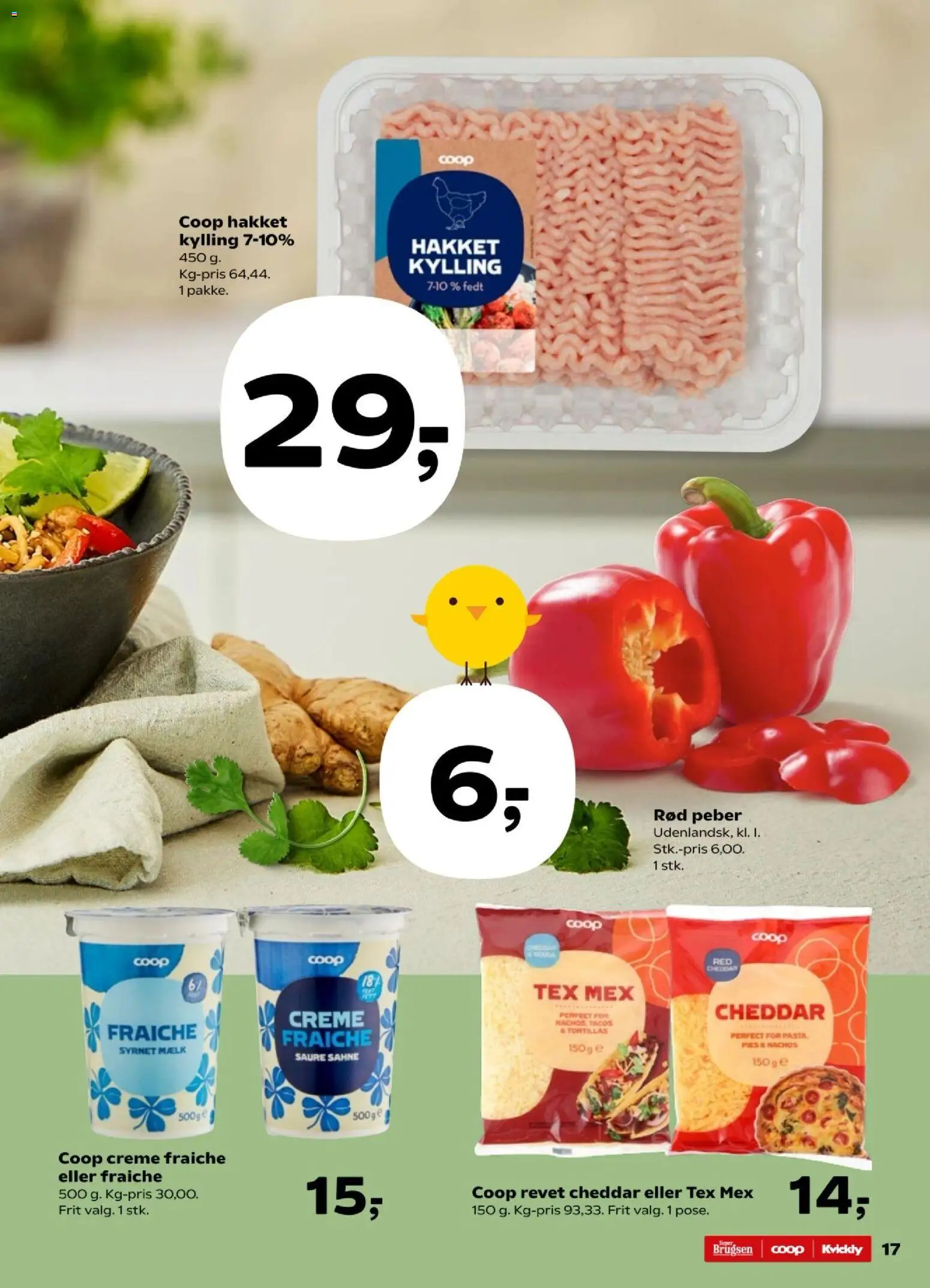 Super Brugsen tilbudsavis – gyldig fra 19.03.2026 | Side: 17 | Produkter: Mælk, Creme, Creme fraiche, Peber