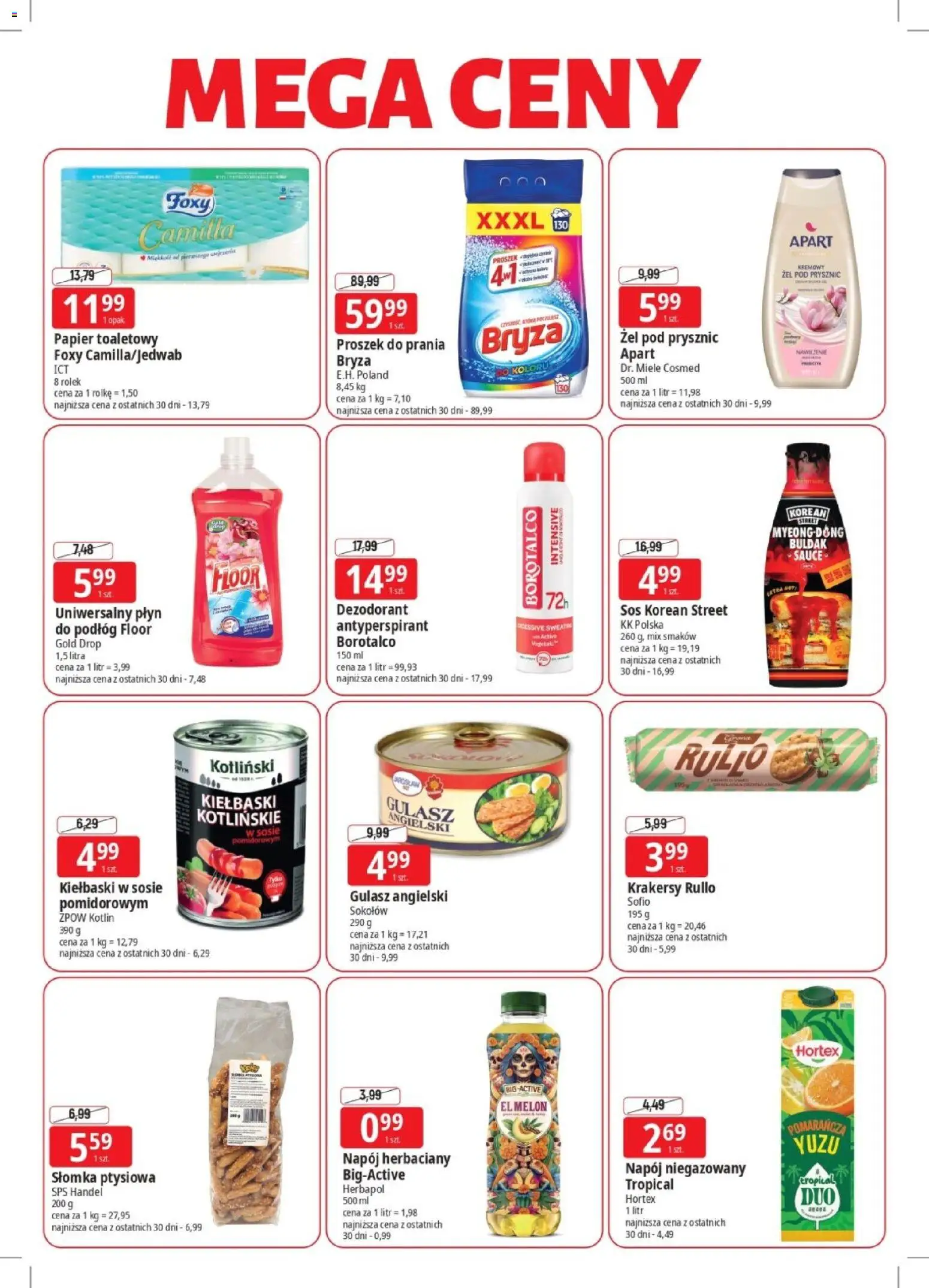 E.Leclerc gazetka - Elbląg od 07.04.2026 | Strona: 3 | Produkty: Melon, Kiełbaski, Żel pod prysznic, Proszek do prania