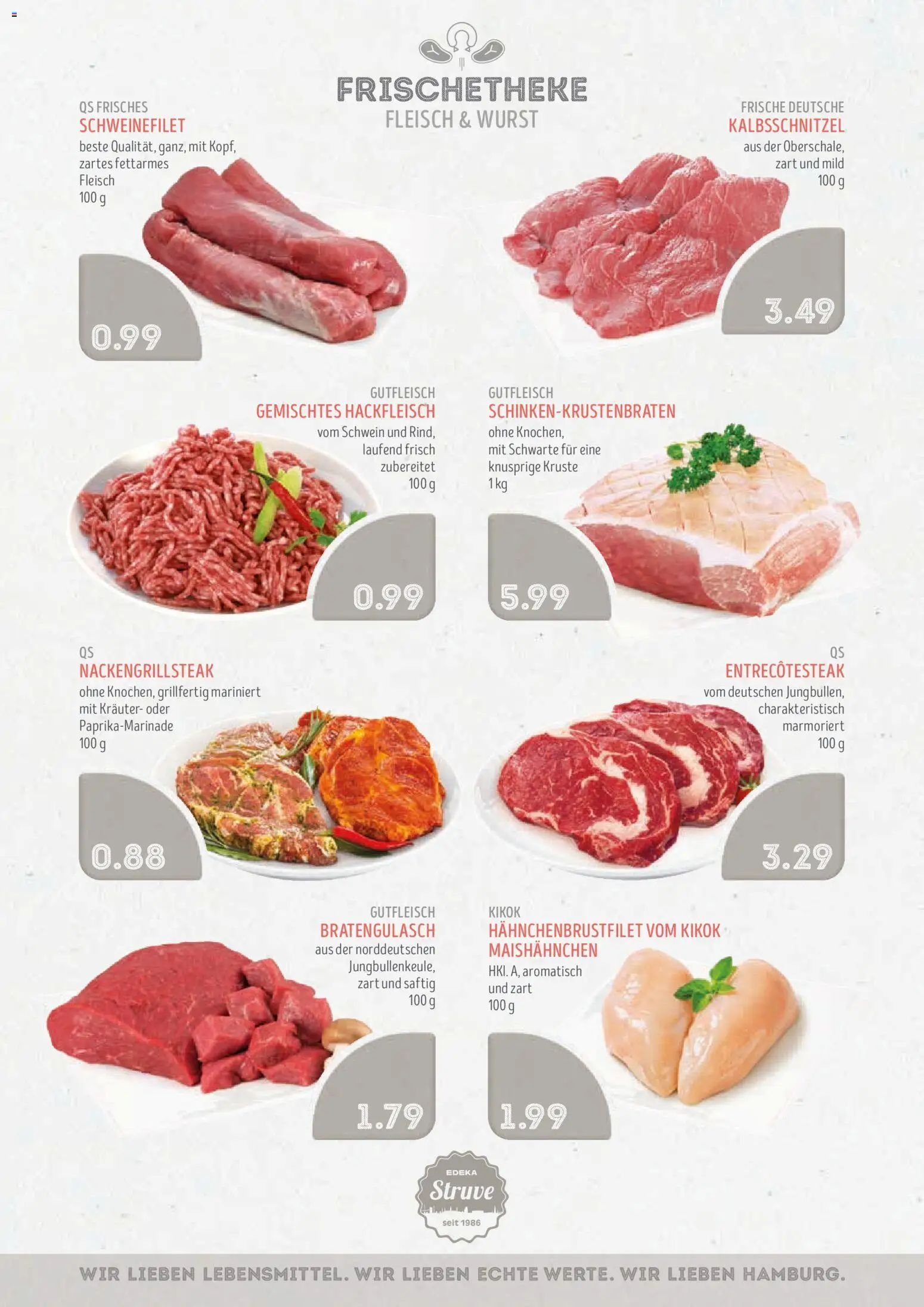 Edeka Struve Prospekt 	 – gültig ab 27.04.2026 | Seite: 4 | Produkte: Schweinefilet, Wurst, Fleisch, Hackfleisch