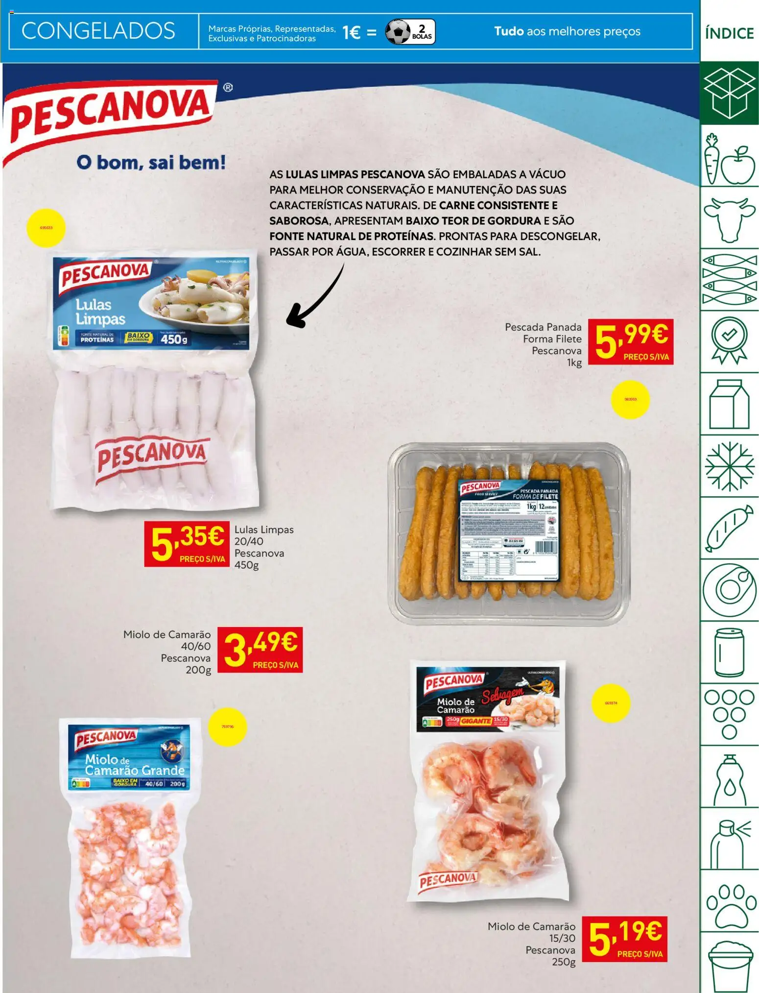 Recheio - Bons Negócios Madeira │ válido de 07.04.2026 | Página: 17 | Produtos: Pescada, Lulas, Camarão, Carne