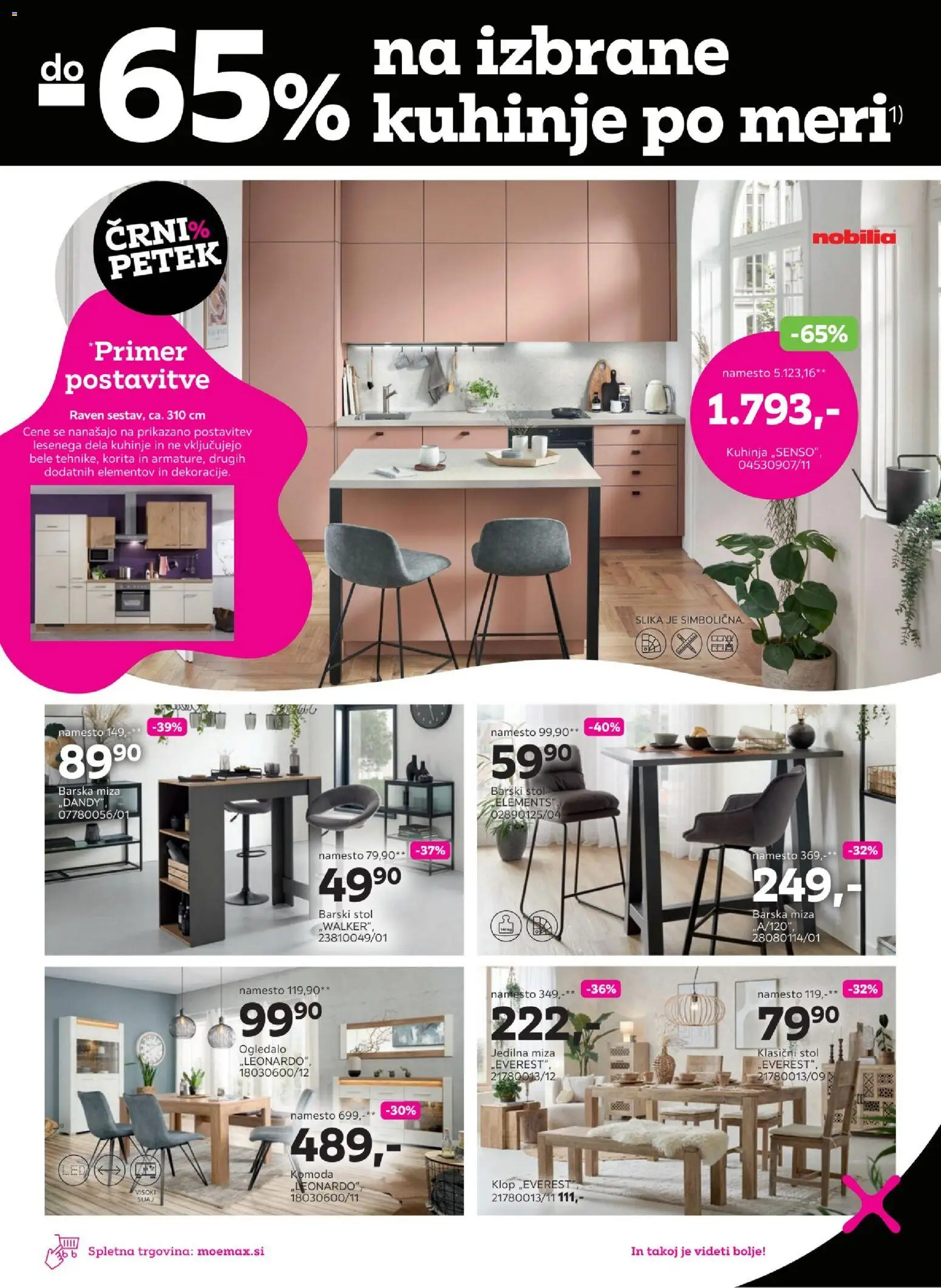 Novi Mömax katalog ponudbe – veljaven od 16.11.2025 | Stran: 5 | Izdelki: Jedilna miza, Miza, Stol, Kuhinja