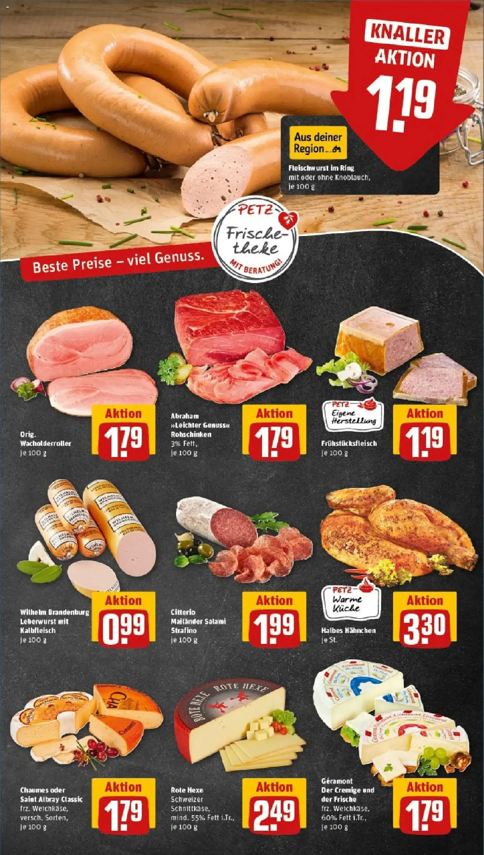 Rewe prospekt Betzdorf	 – gültig ab 26.01.2026 | Seite: 9 | Produkte: Geramont, Hahnchen, Küche, Salami