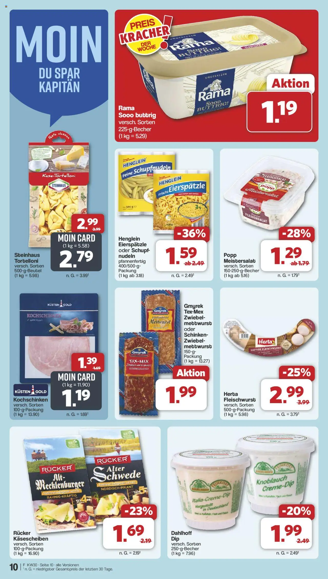 Famila Nordwest Prospekt 	 - gültig ab dem 21.07.2025 | Seite: 12 | Produkte: Rama, Knoblauch, Nudeln, Fleisch