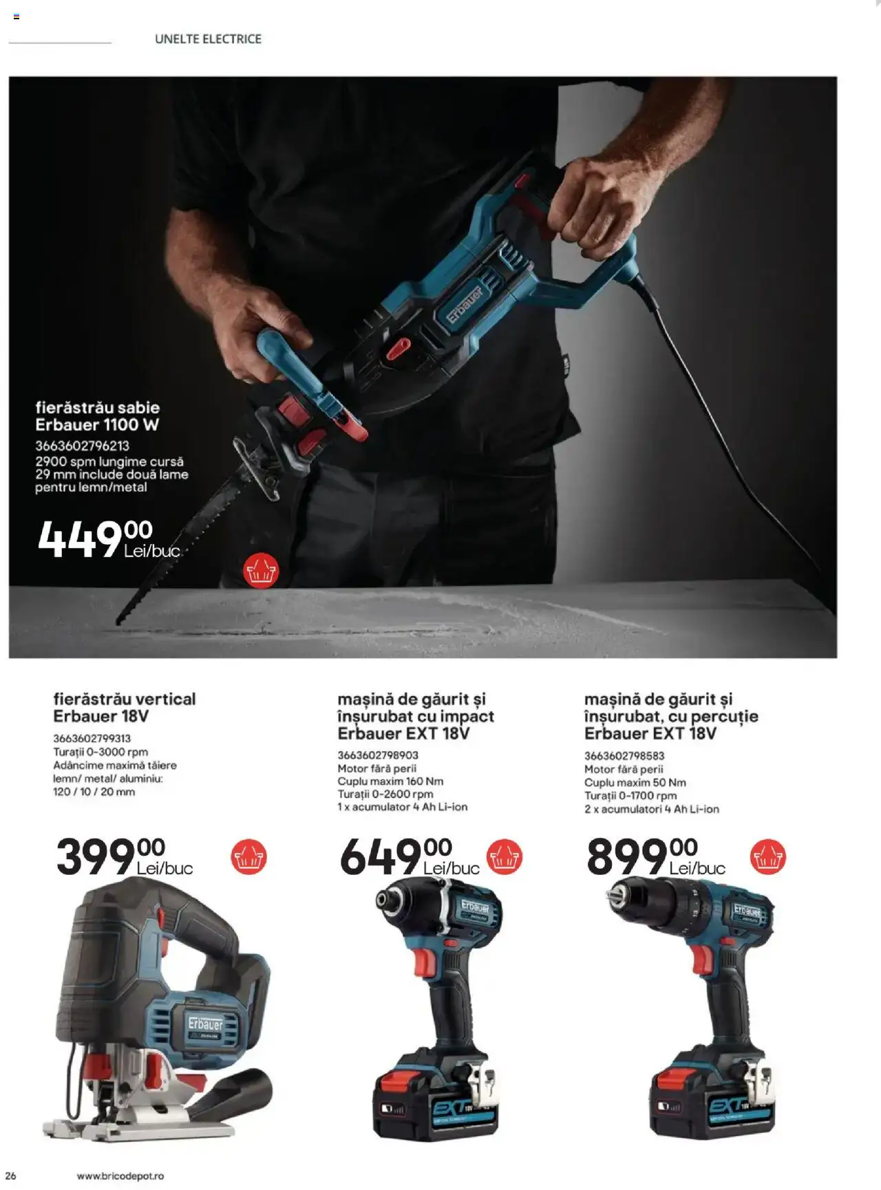Brico Depot catalog - Transformă-ți curtea în povestea ta de vară – valabil de la 23.05.2025 | Pagină: 26 | Produse: Mașină de găurit, Peluş Köpek Yatağı