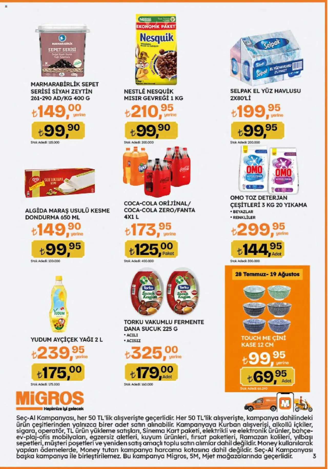 Migros Katalog - 5M Migroskop Dijital - 07.08.2025 tarihinden itibaren geçerlidir | Sayfa: 3 | Ürünler: Mısır gevreği, Mısır, Yüz havlusu, Sucuk