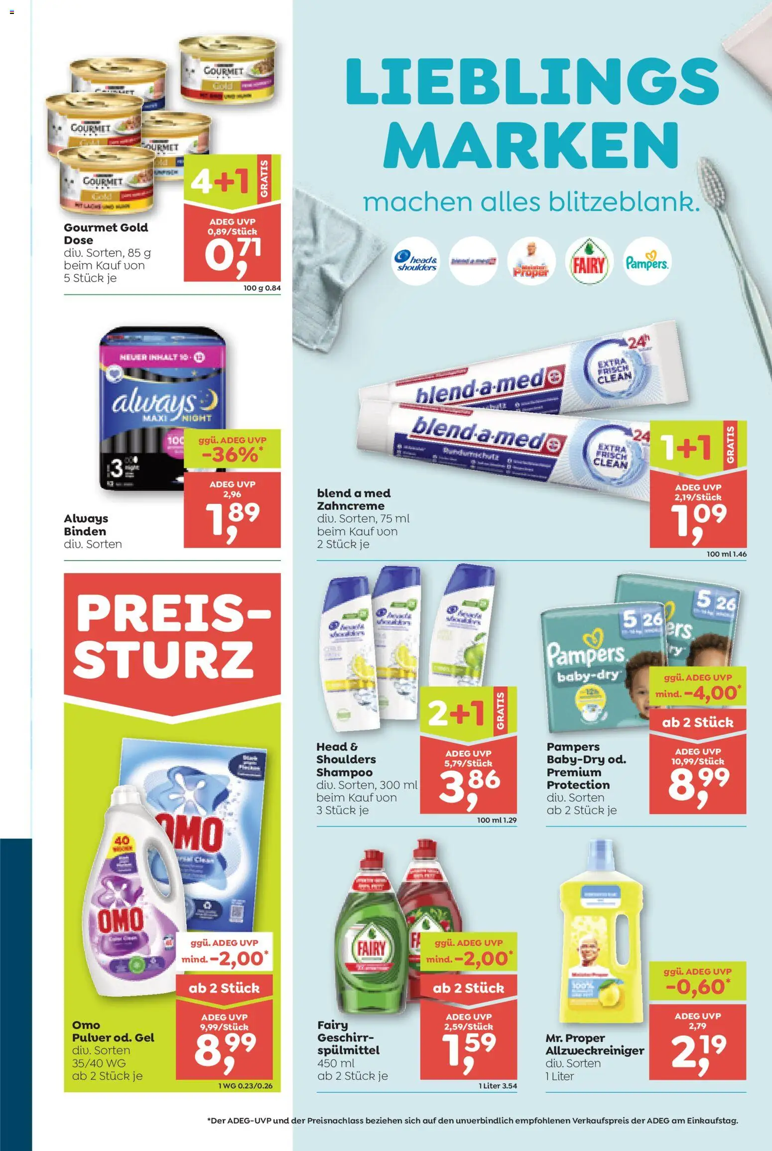 ADEG Flugblatt gültig ab 29.01.2026 | Seite: 11 | Produkte: Pampers, Shampoo