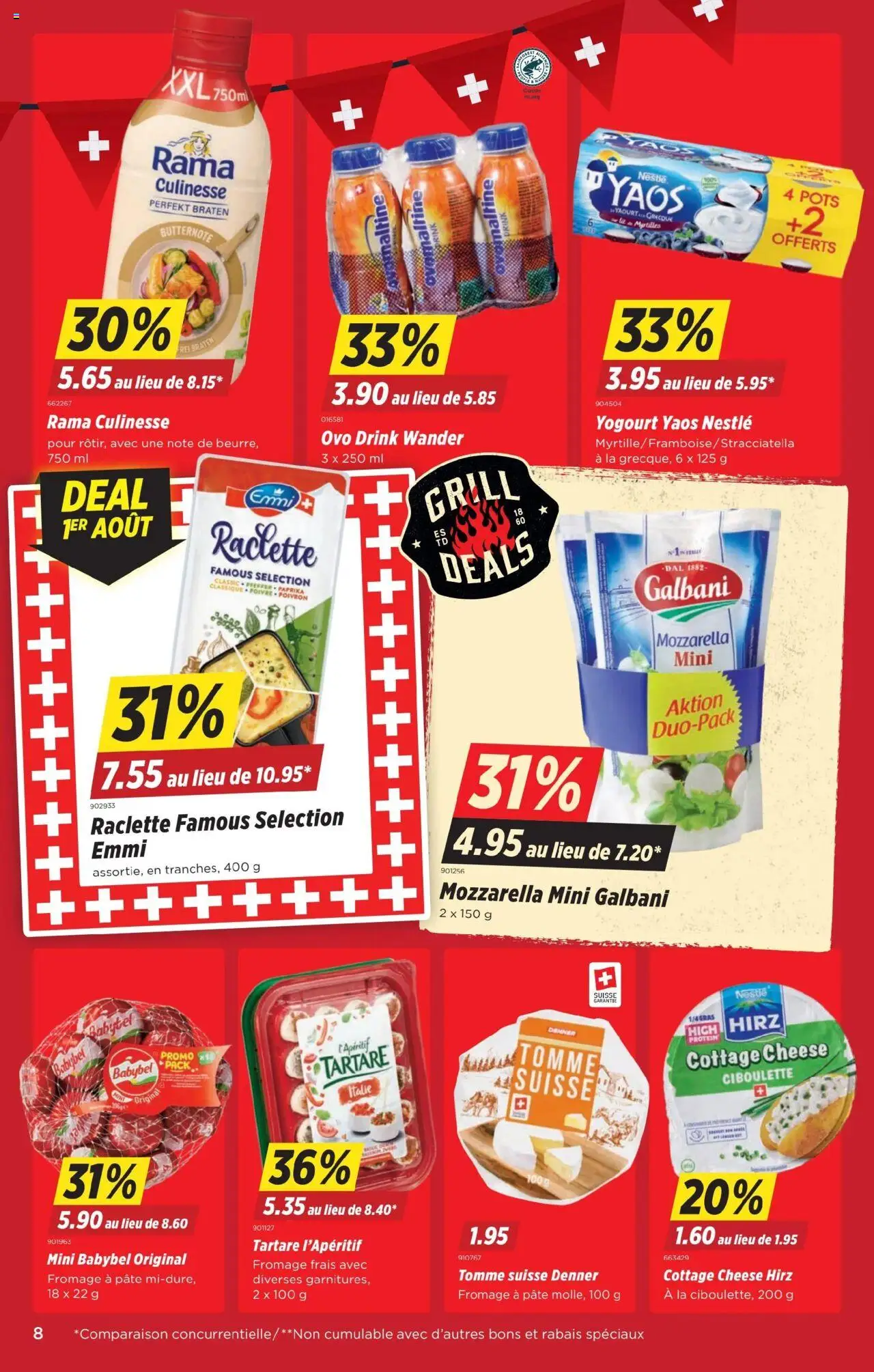 Denner Aktionen FR ab 29.07.2025 | Seite: 8 | Produkte: Raclette, Grill